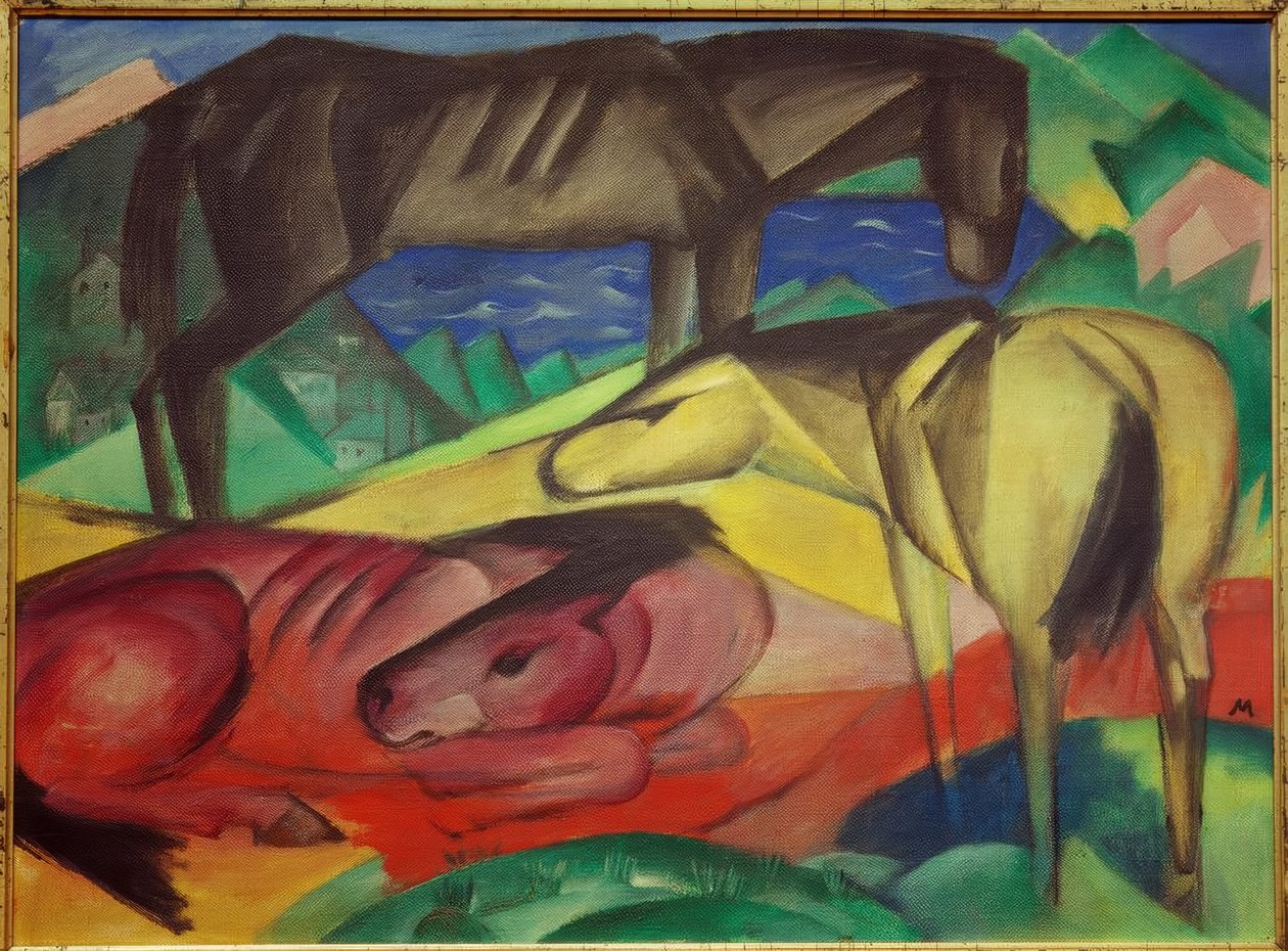 Három ló II alkotó: Franz Marc