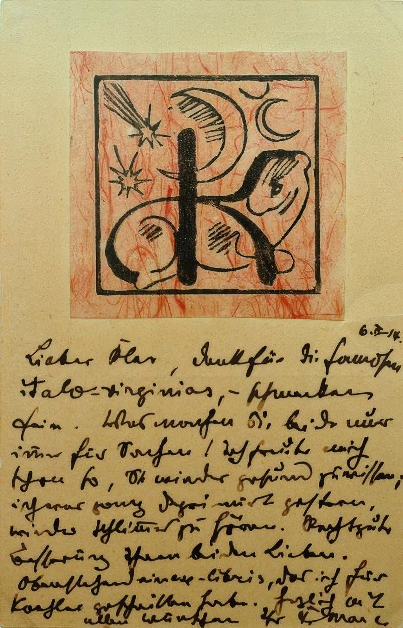 Exlibris Bernhard Koehler alkotó: Franz Marc