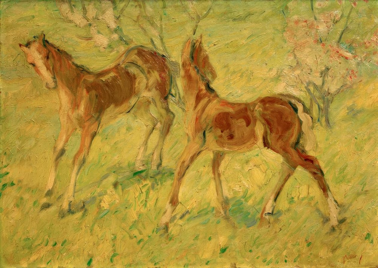 Csikó a legelőn (ugró csikók) alkotó: Franz Marc
