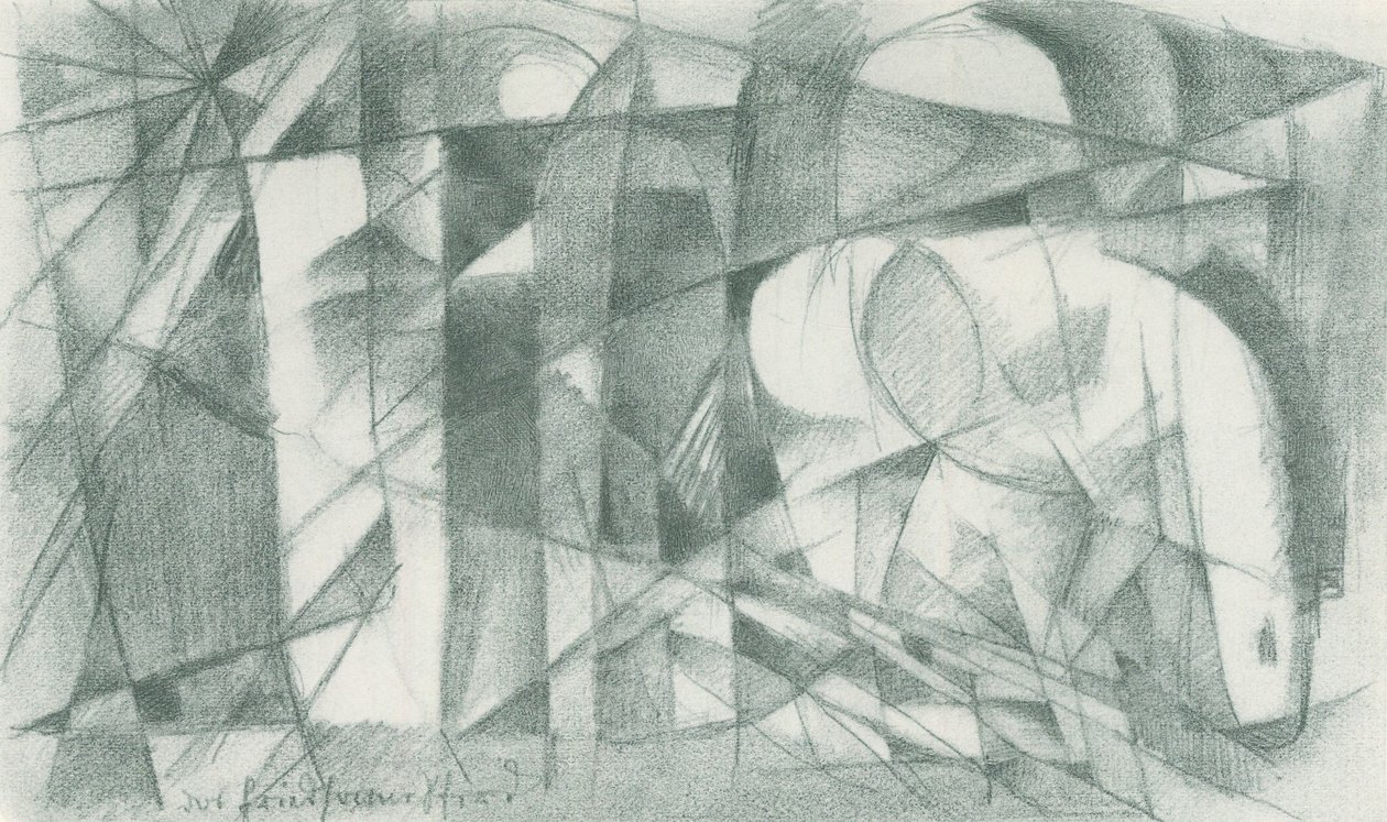 Franz Marc - Vázlatfüzet a terepről - Sheet 14 alkotó: Franz Marc