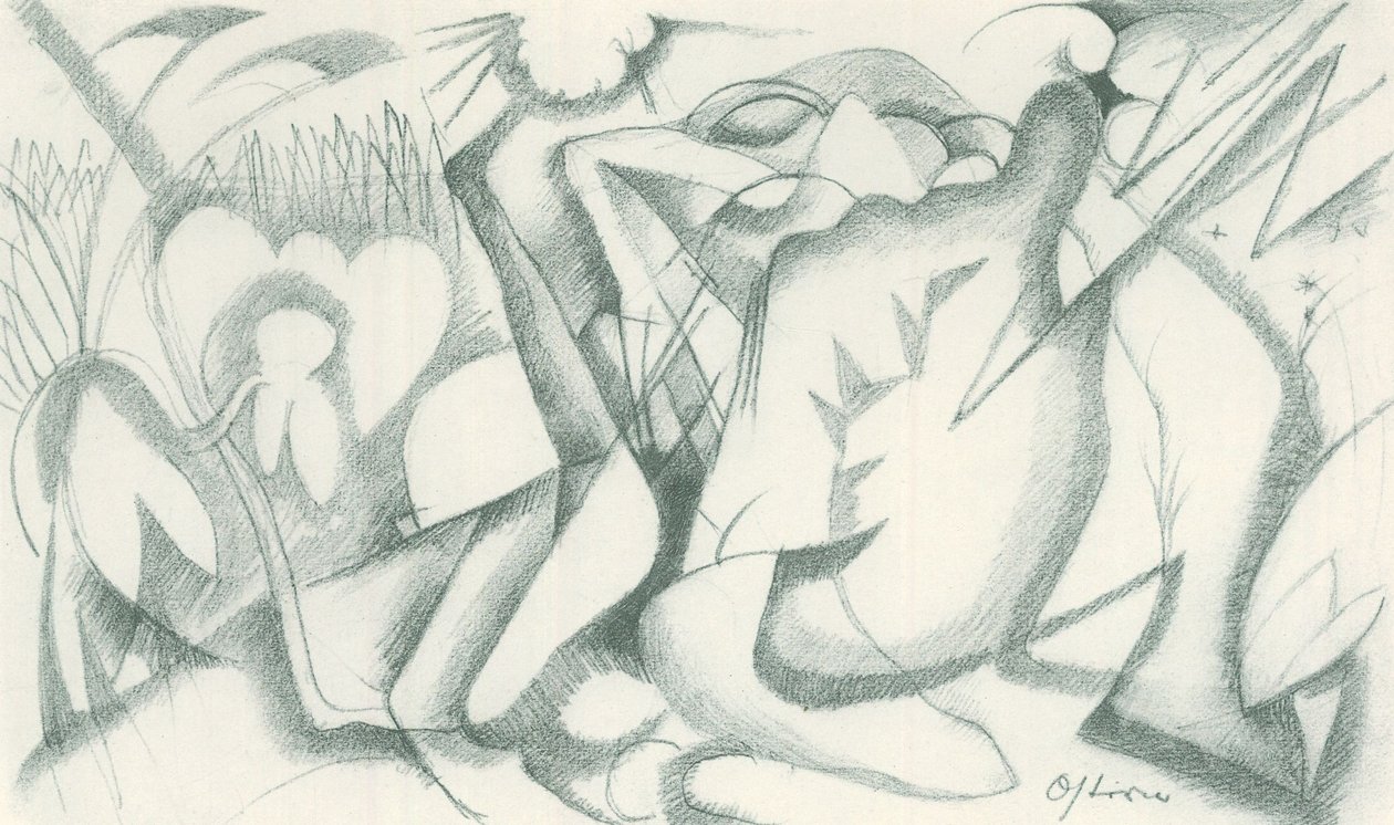 Franz Marc - Vázlatfüzet a terepről - Sheet 19 alkotó: Franz Marc