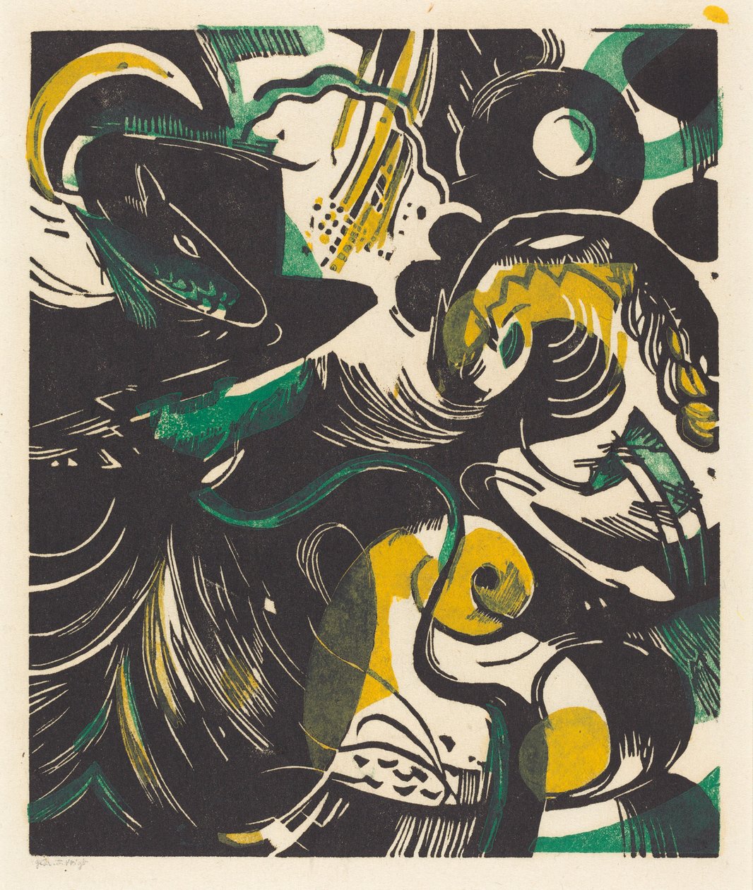 Genesis II (Schöpfungsgeschichte II) alkotó: Franz Marc
