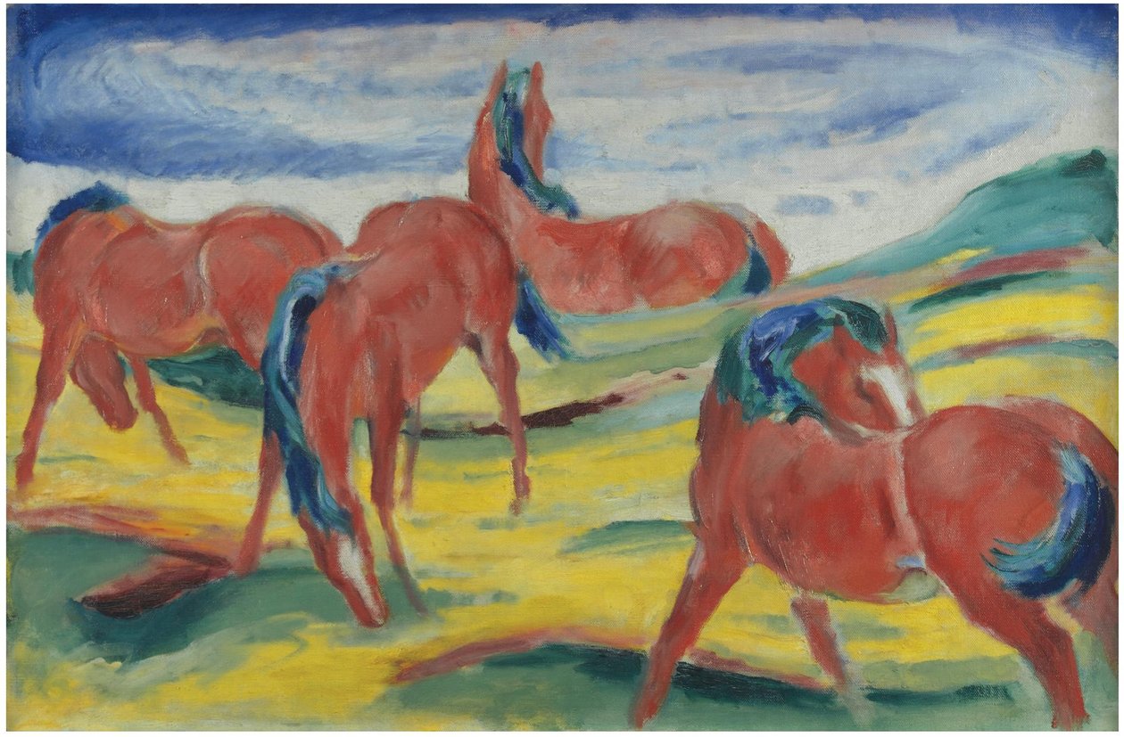 Legelő lovak 1910. III alkotó: Franz Marc