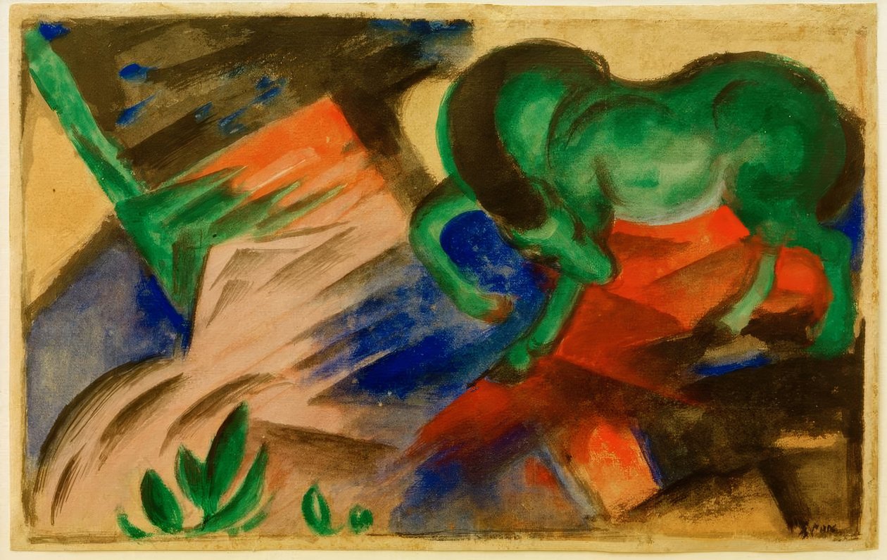 Zöld ló alkotó: Franz Marc