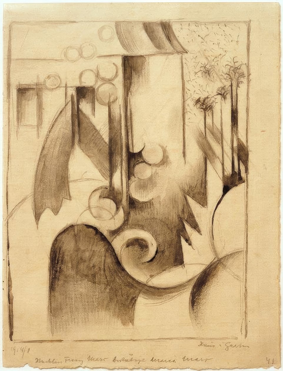 Ház a kertben alkotó: Franz Marc