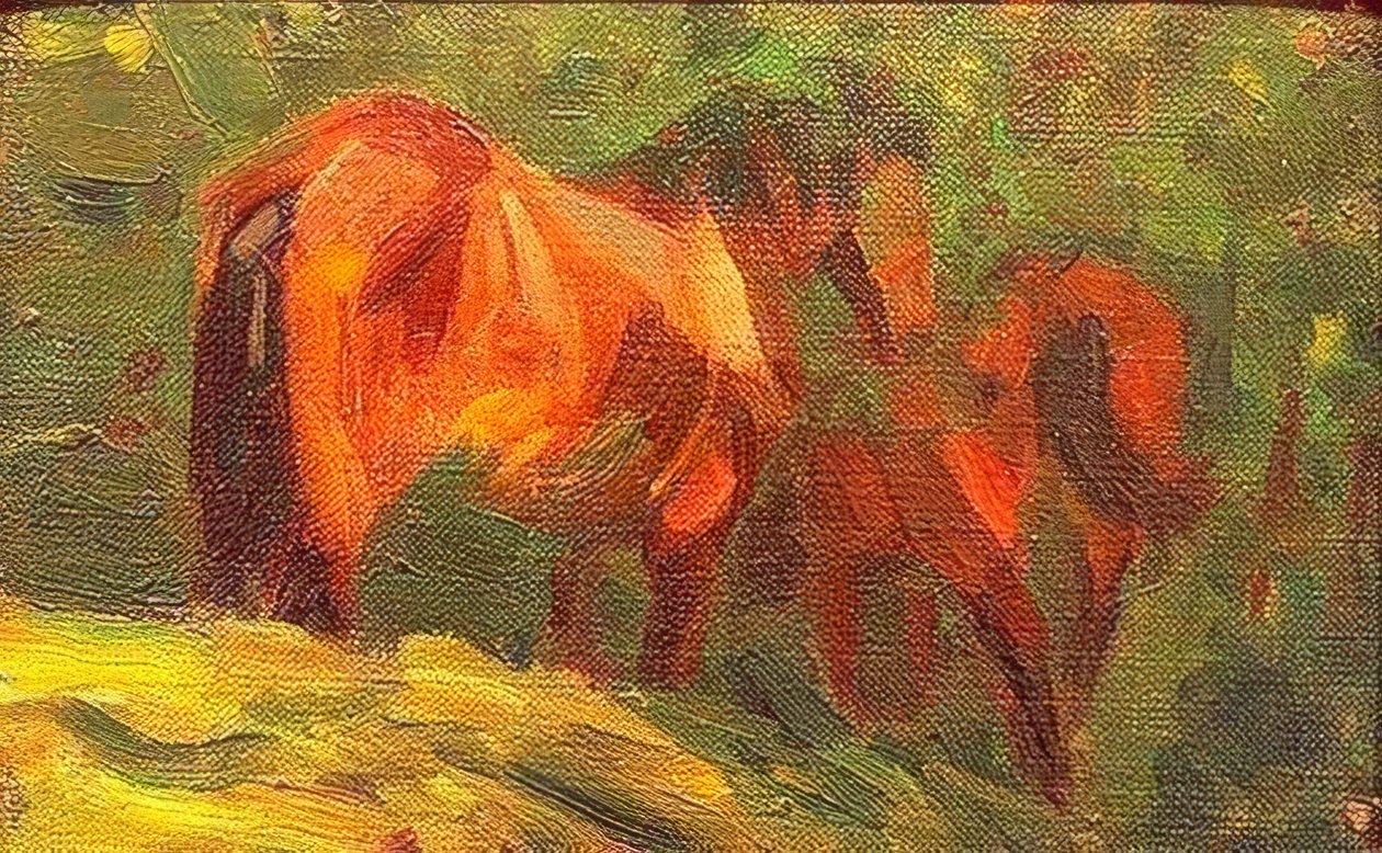 Kis lovas tanulmány alkotó: Franz Marc