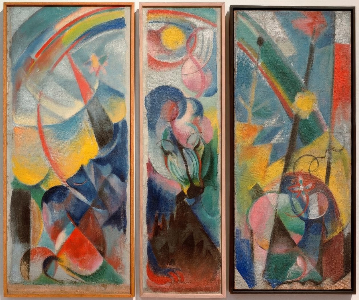Táj szivárvánnyal / Táj szivárványral (mitikus állat) alkotó: Franz Marc