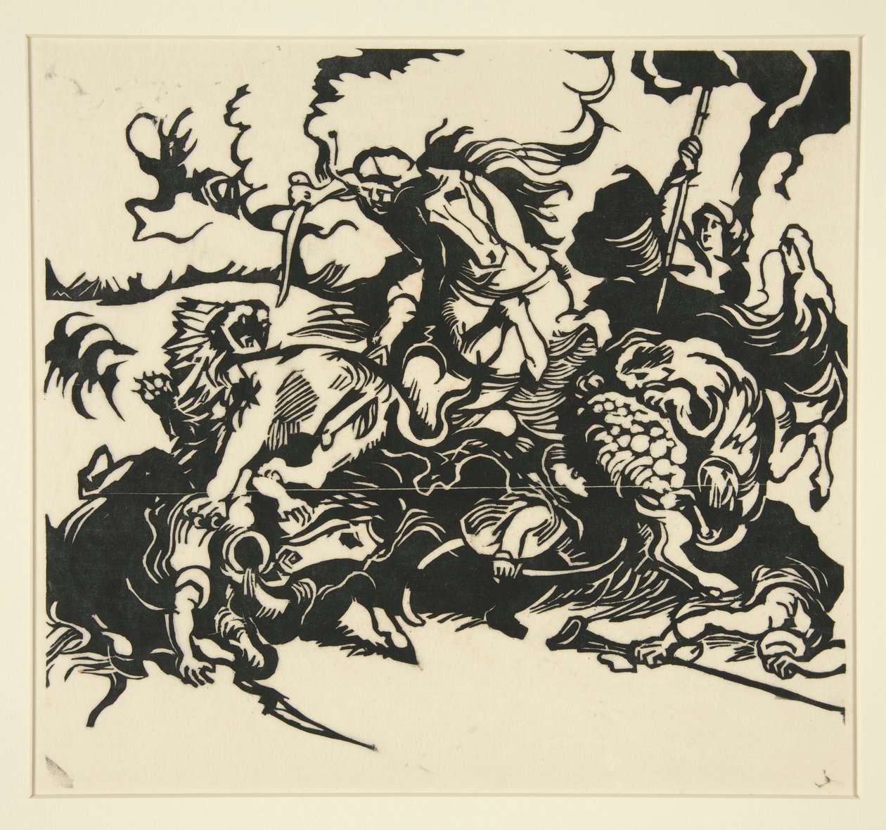 Oroszlánvadászat alkotó: Franz Marc
