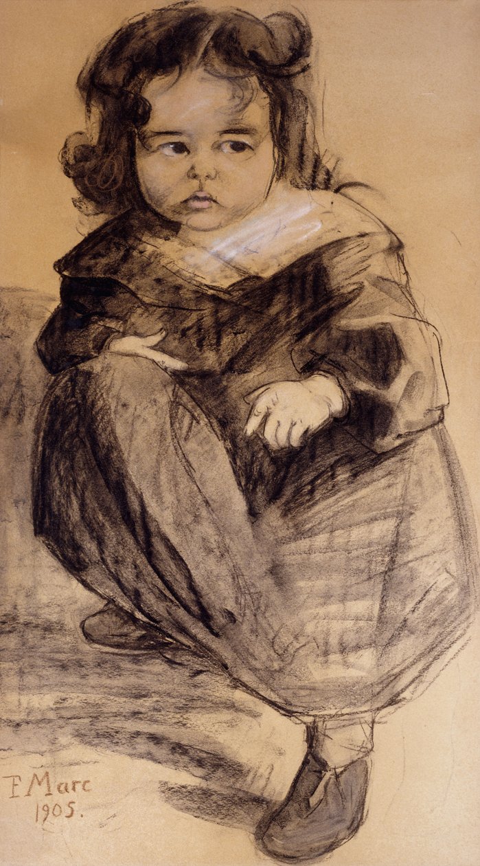 Fehérgalléros kislány, 1905 alkotó: Franz Marc