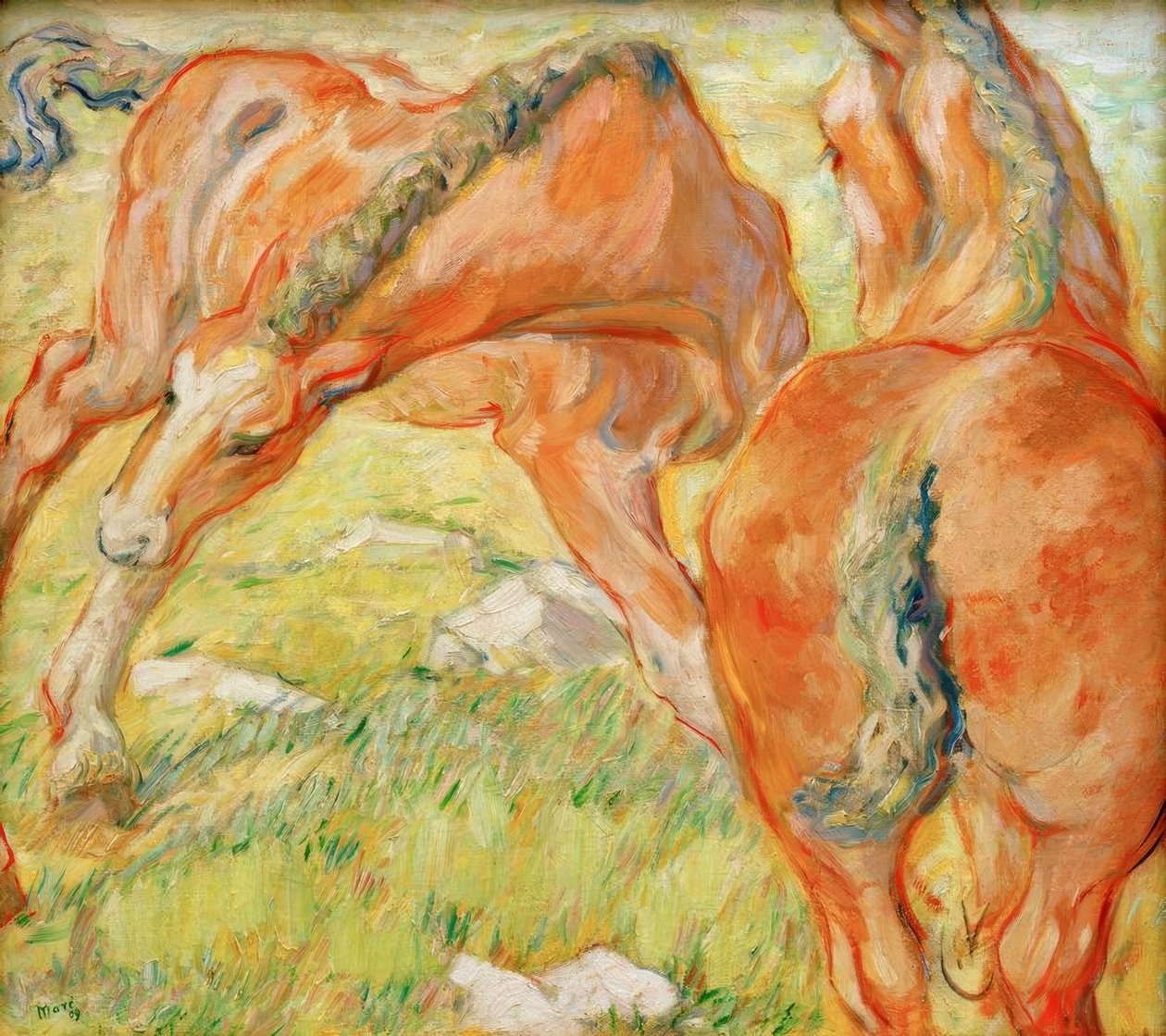 Anya ló és csikó alkotó: Franz Marc