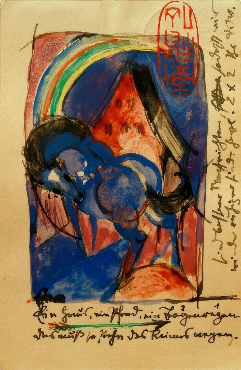 Ló és ház szivárvány alkotó: Franz Marc
