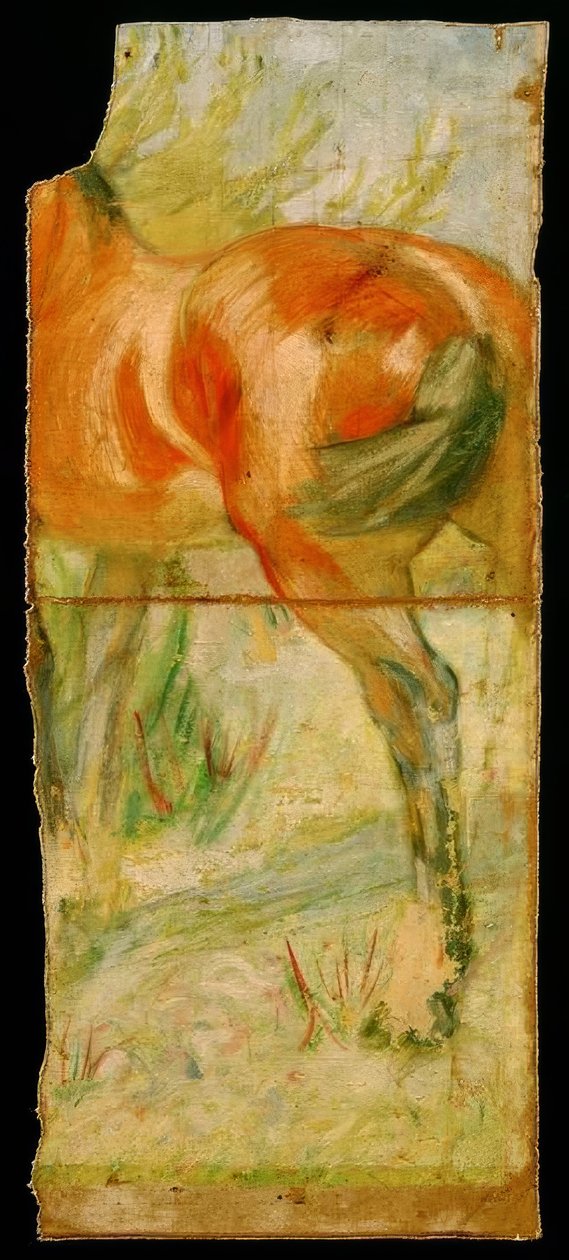 Ló egy nagy bokor előtt alkotó: Franz Marc