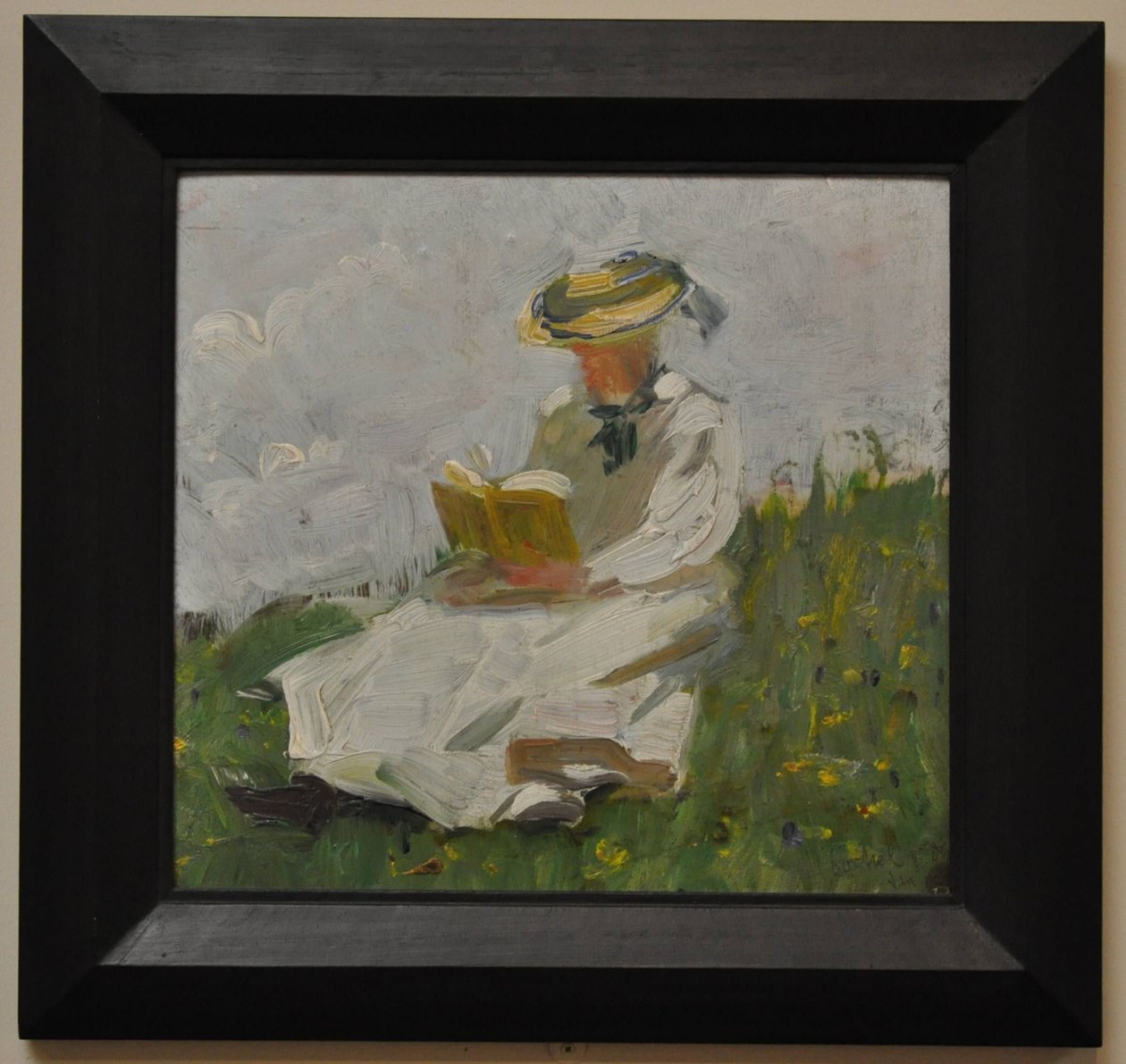 Olvasó nő a zöldben alkotó: Franz Marc