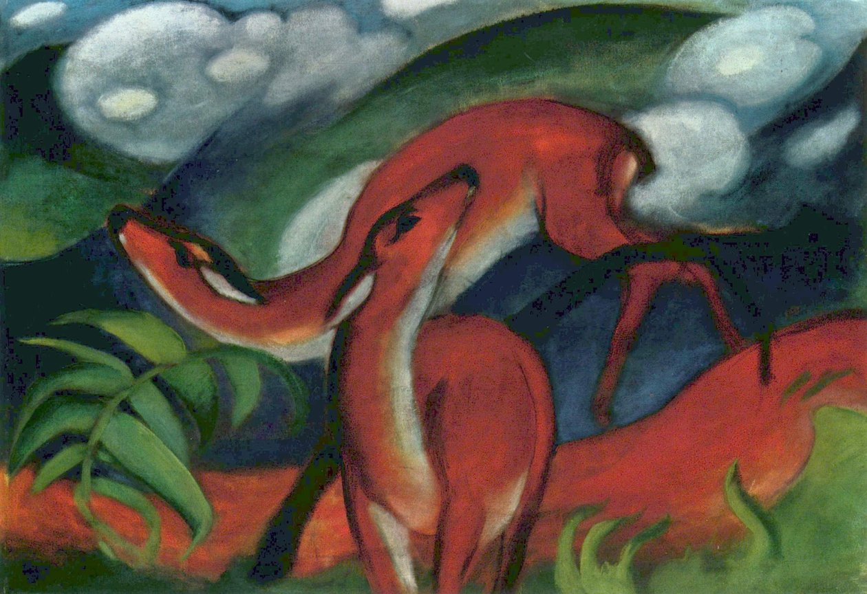 Vörös szarvasok II alkotó: Franz Marc