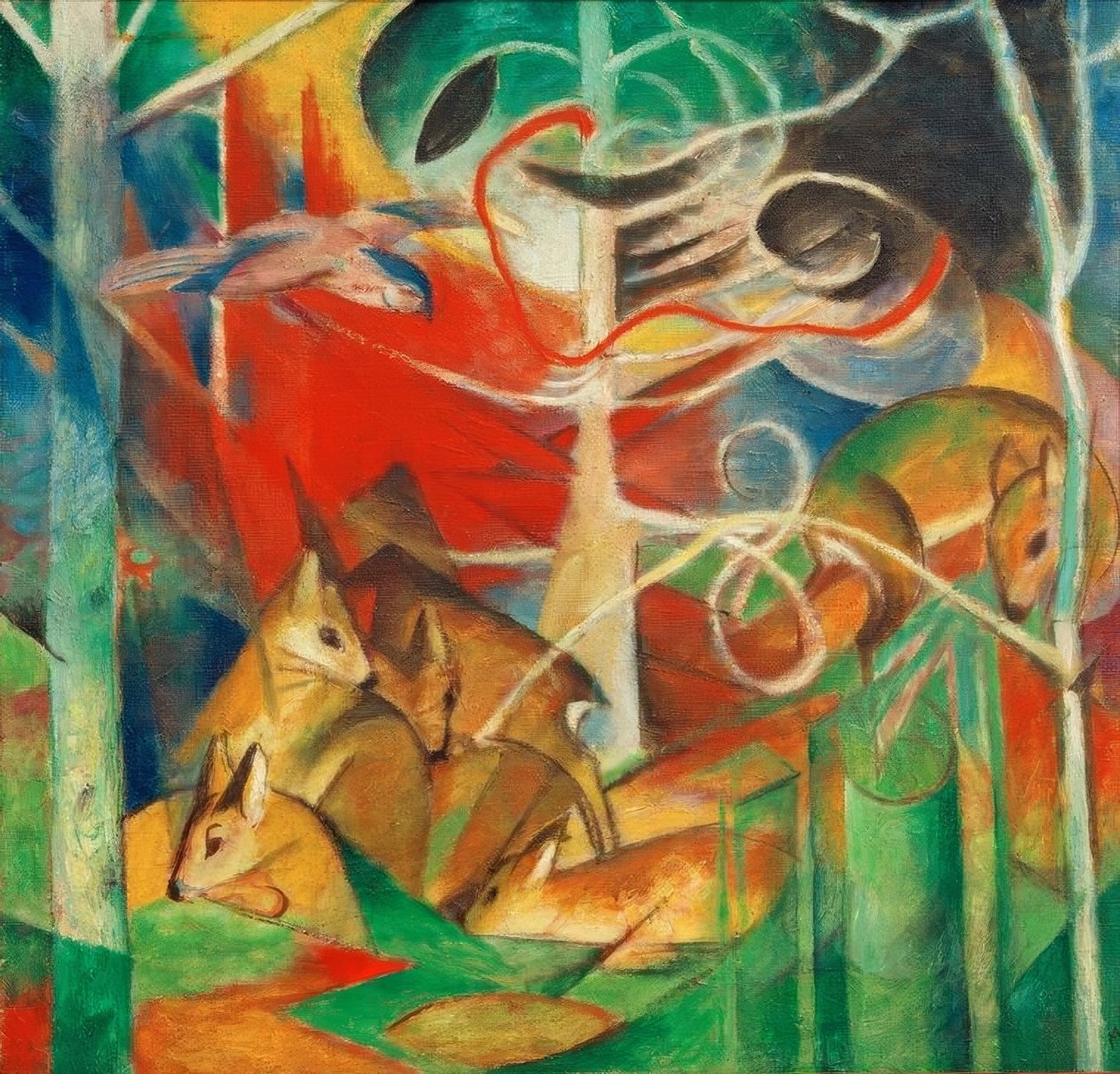 Szarvas az erdőben I alkotó: Franz Marc