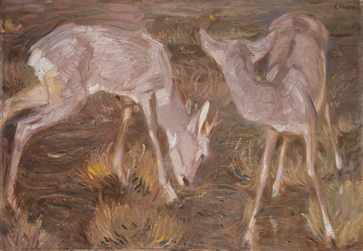 Szarvas alkonyatkor alkotó: Franz Marc
