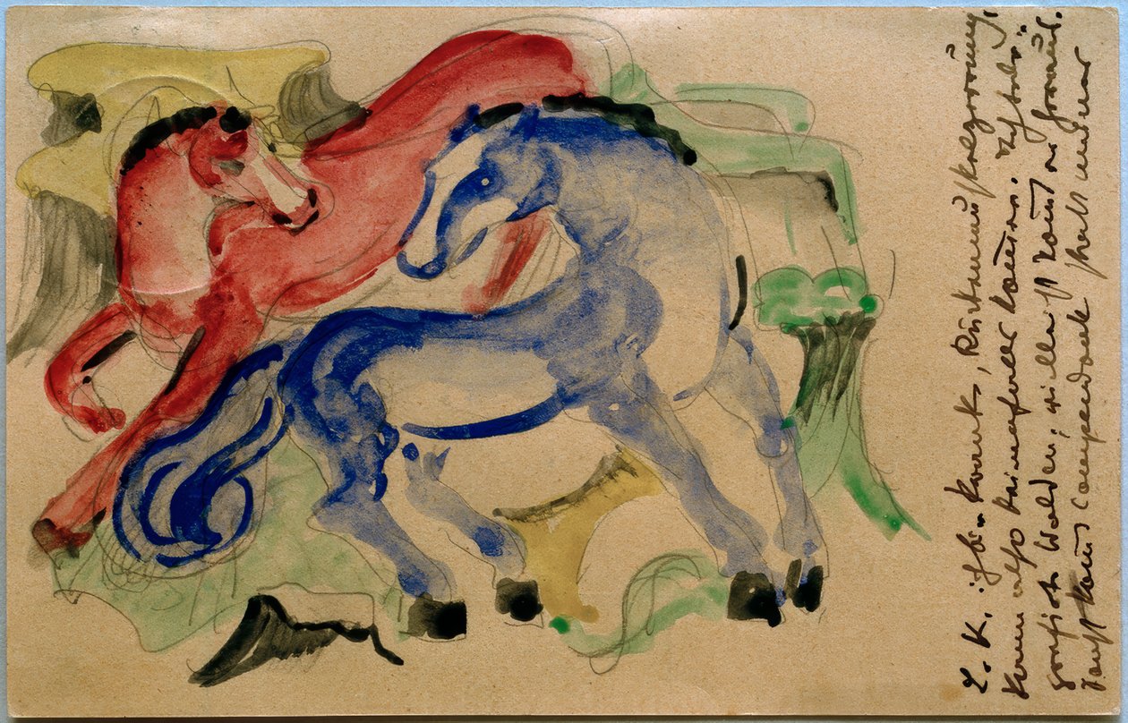 Vörös és kék ló alkotó: Franz Marc