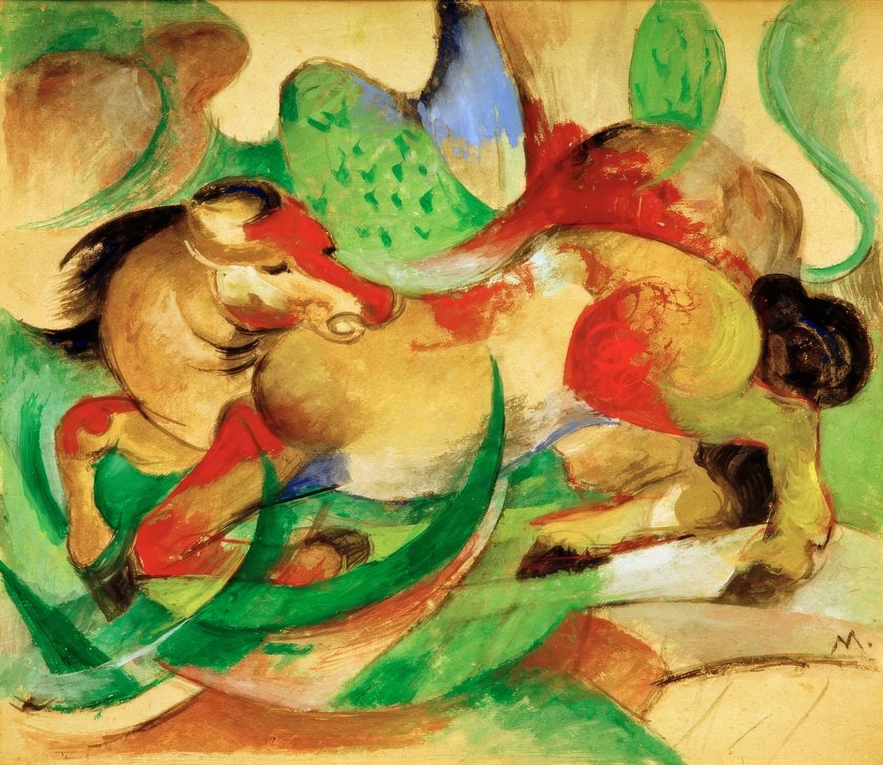 Ugró ló alkotó: Franz Marc
