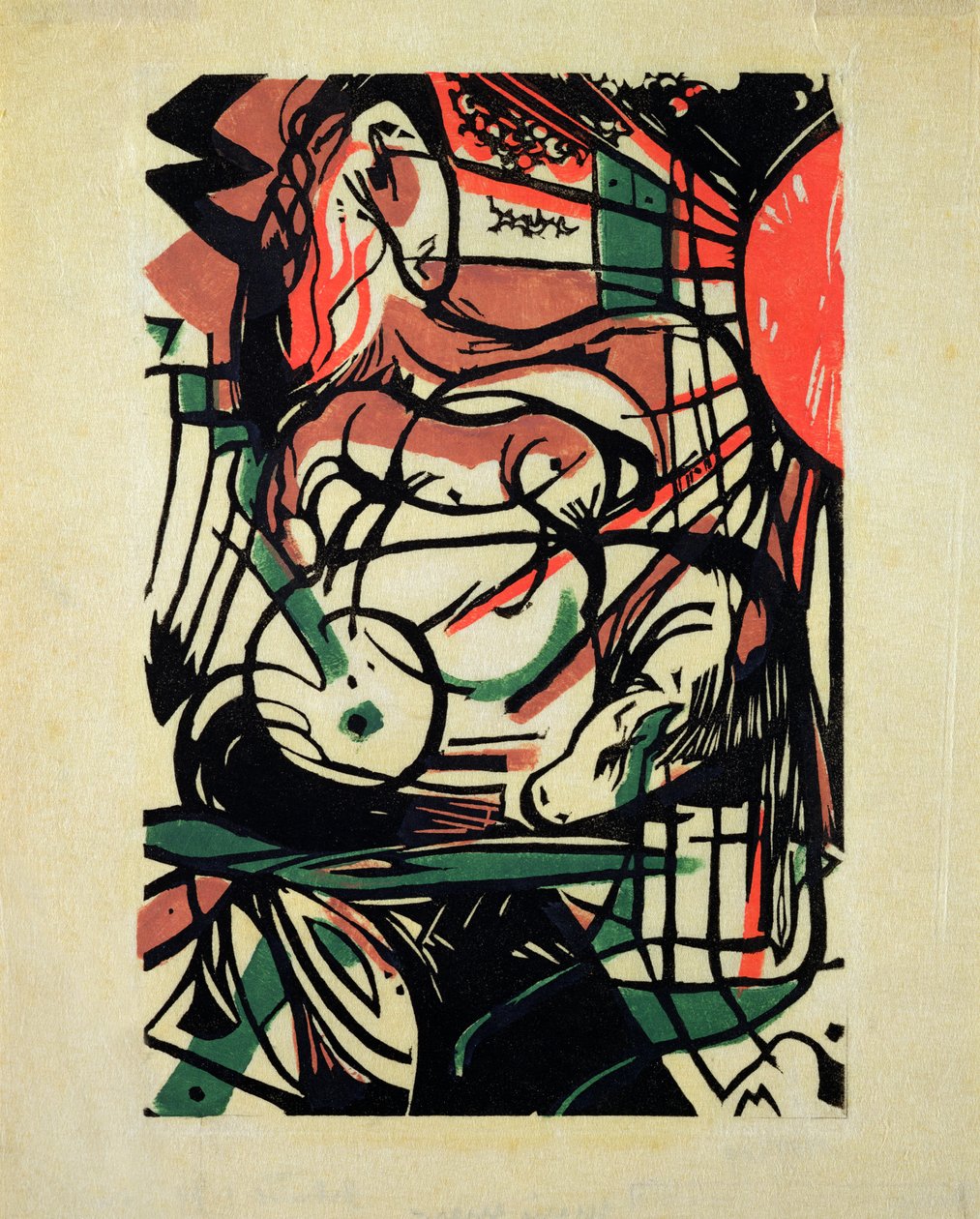 A ló születése, 1913 alkotó: Franz Marc