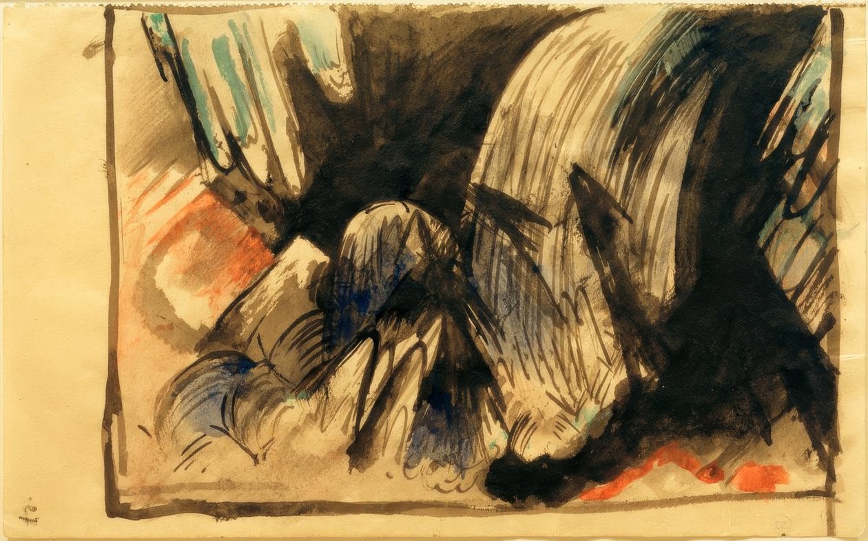 Vízesés a hegyekben alkotó: Franz Marc
