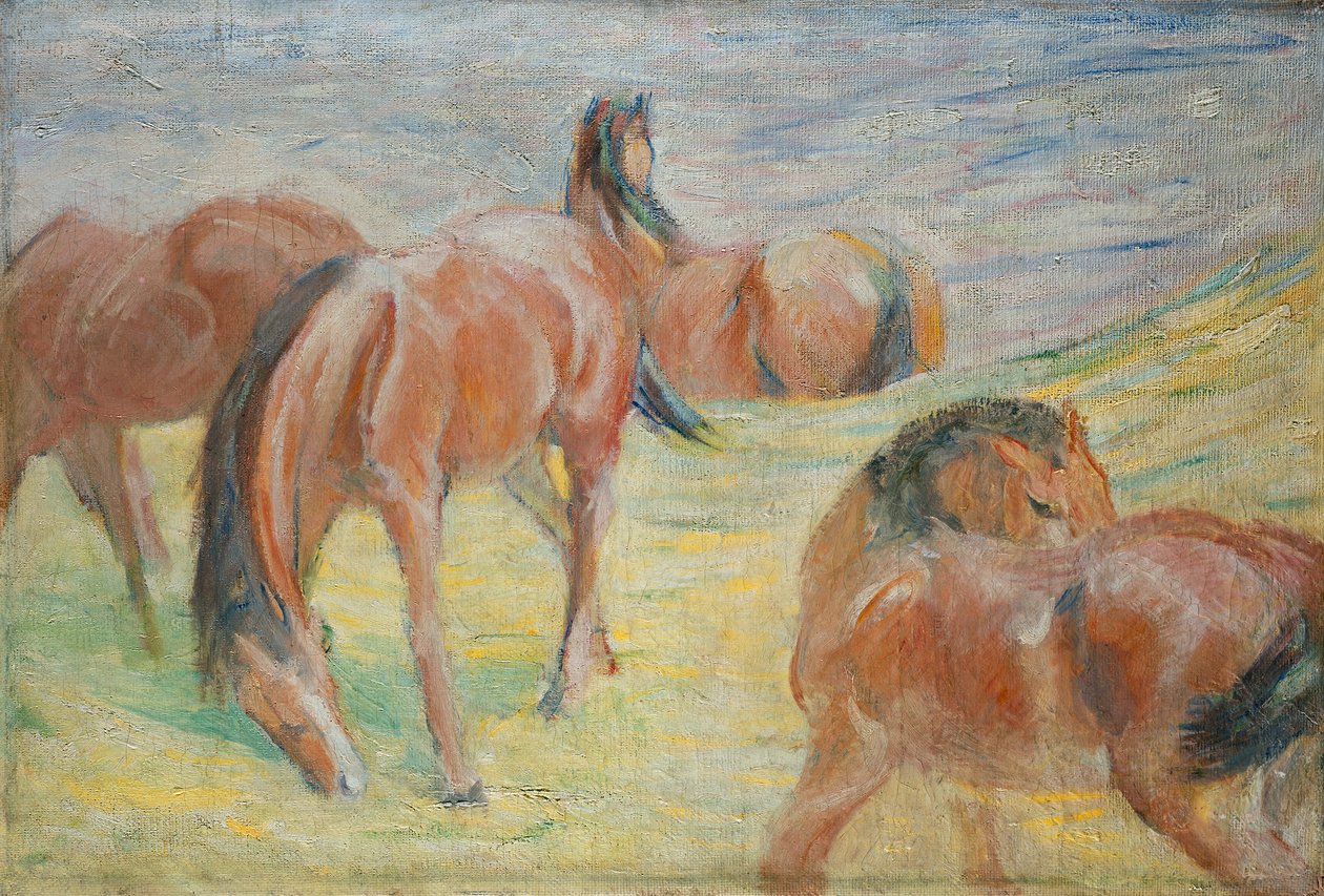 Legelésző lovak I alkotó: Franz Marc