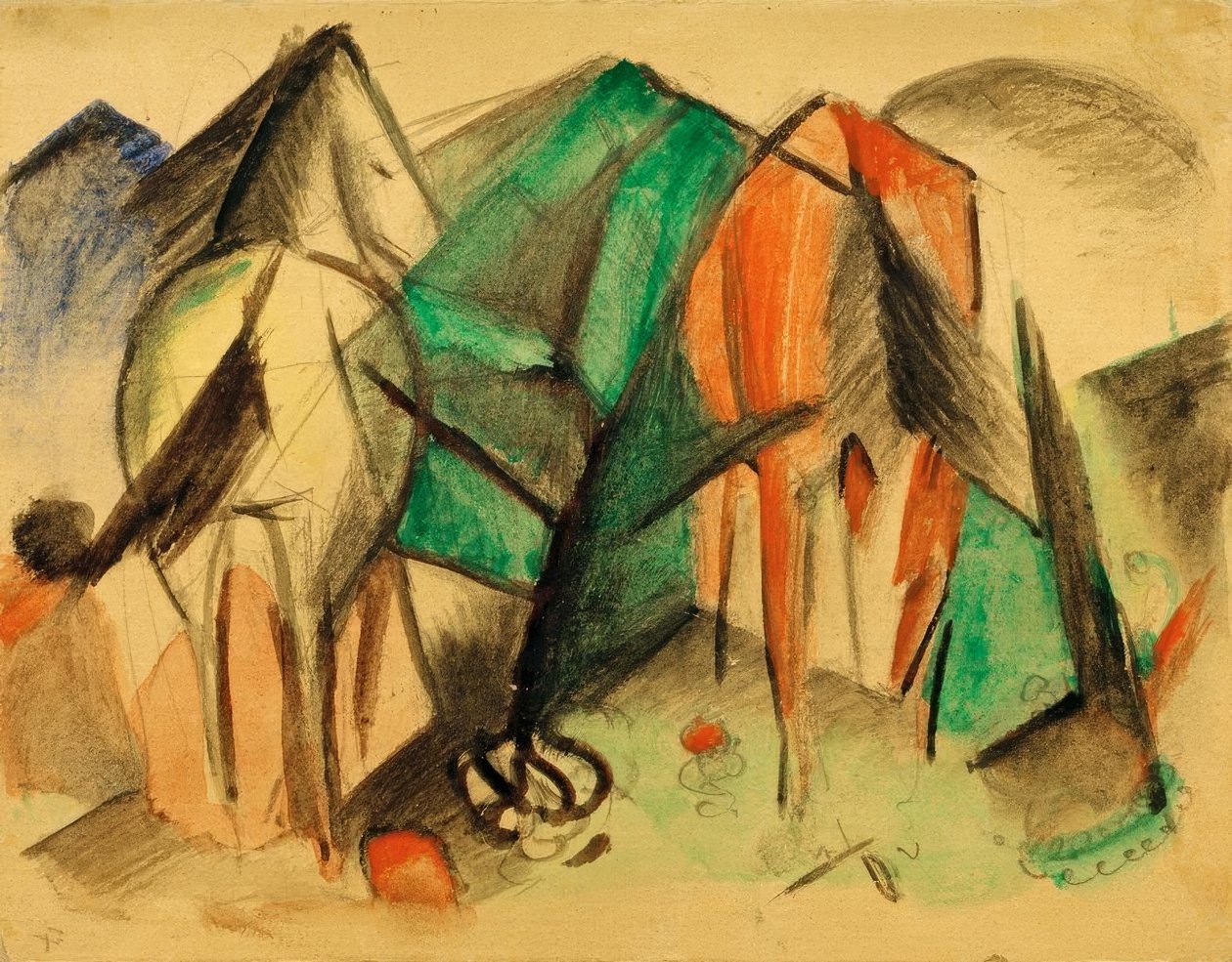 Két ló alkotó: Franz Marc
