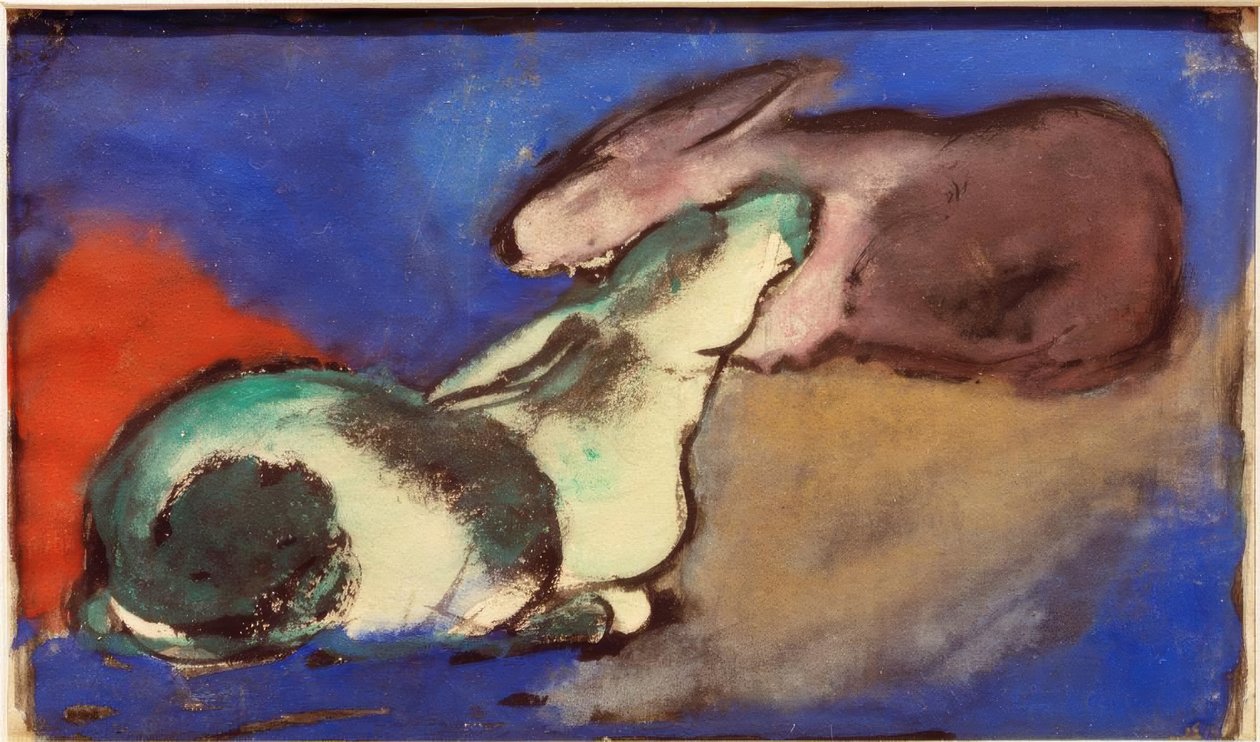 Két alvó nyúl alkotó: Franz Marc