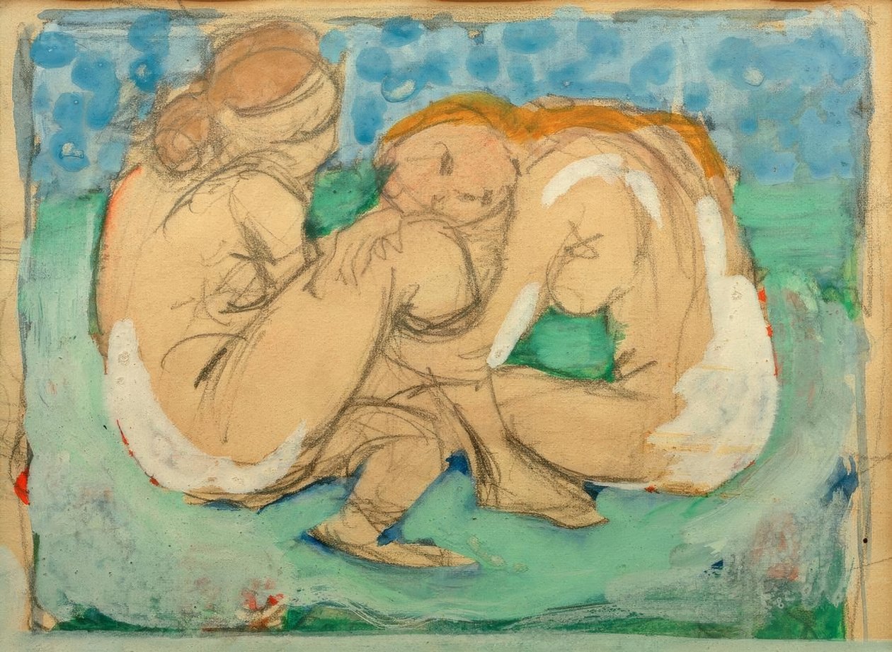 Két női akt kéken alkotó: Franz Marc