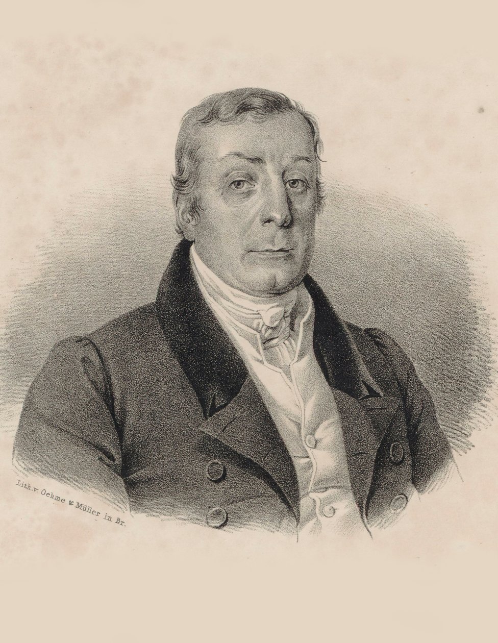 Joseph Weigl karmester és zeneszerző portréja 1766-1846, c. 1830. alkotó: Franz Oehme