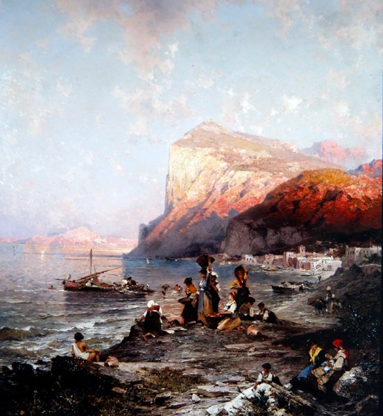 Capri, 1870 körül (olaj, vászon) alkotó: Franz Richard Unterberger