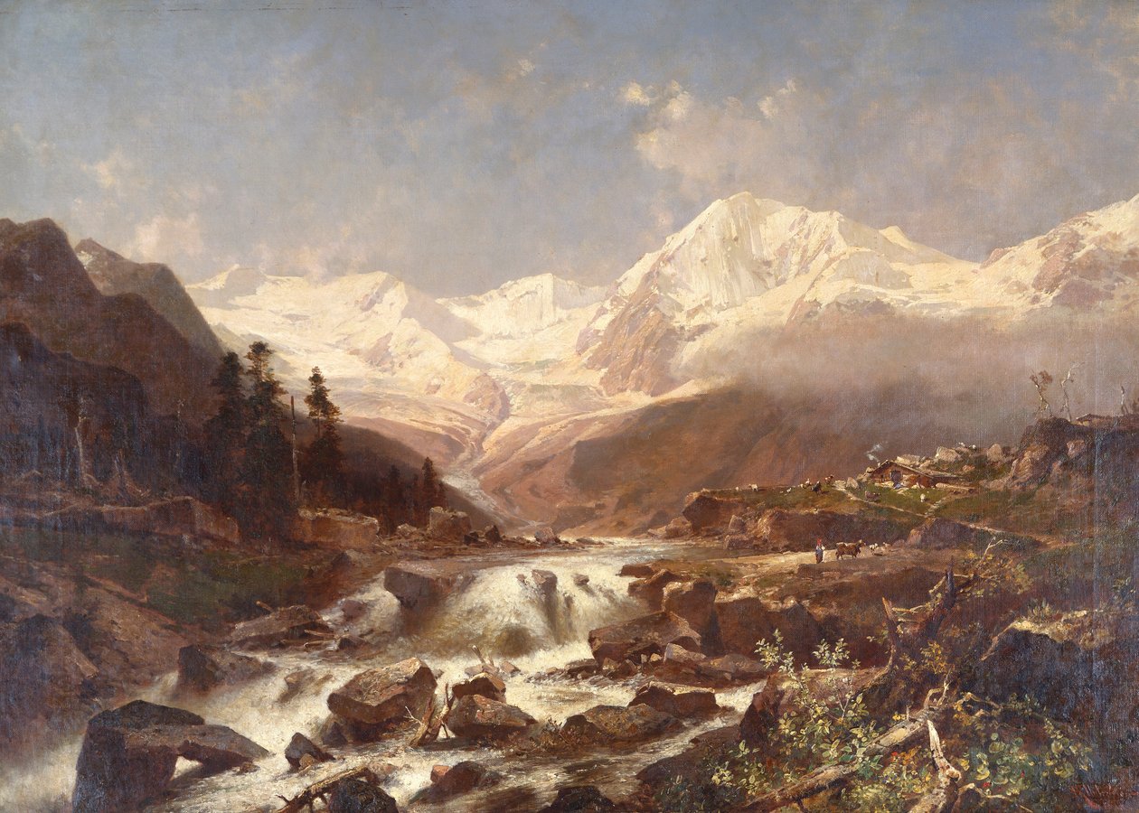Koenigspitze-Tirol, 1877 alkotó: Franz Richard Unterberger