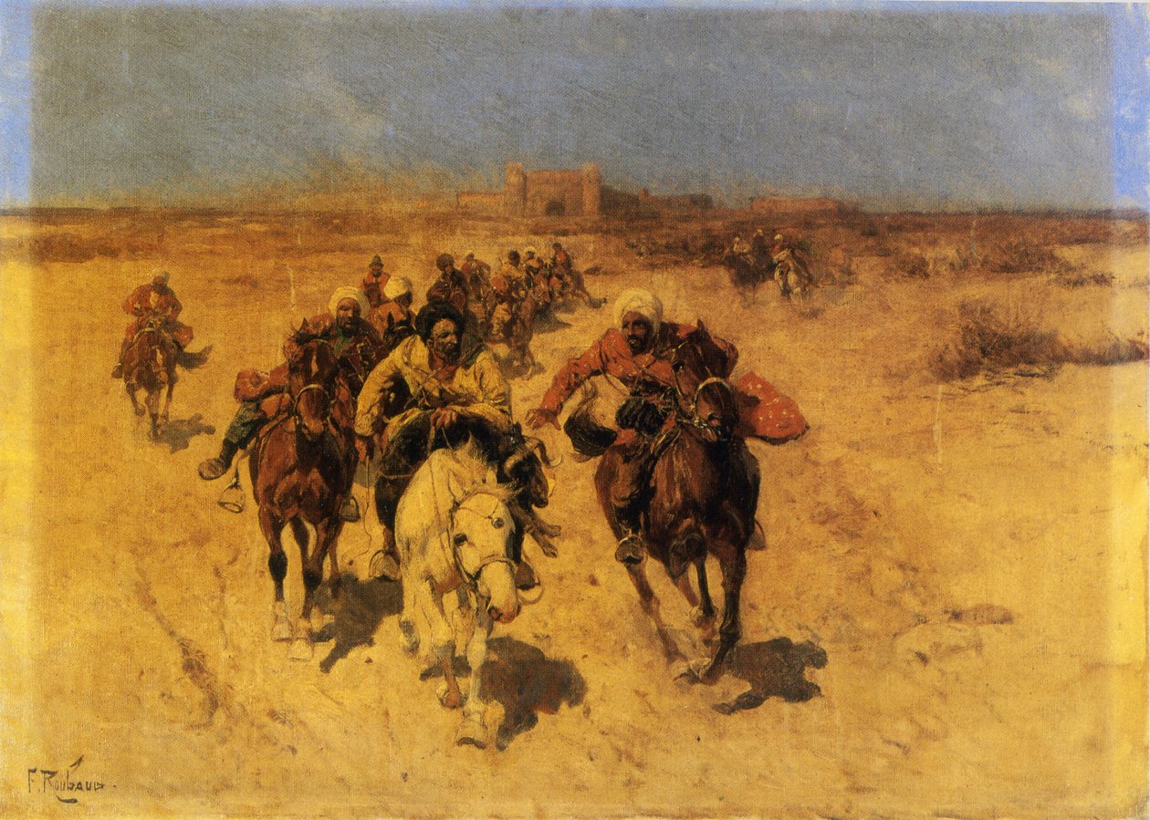Arabok lóháton alkotó: Franz Roubard