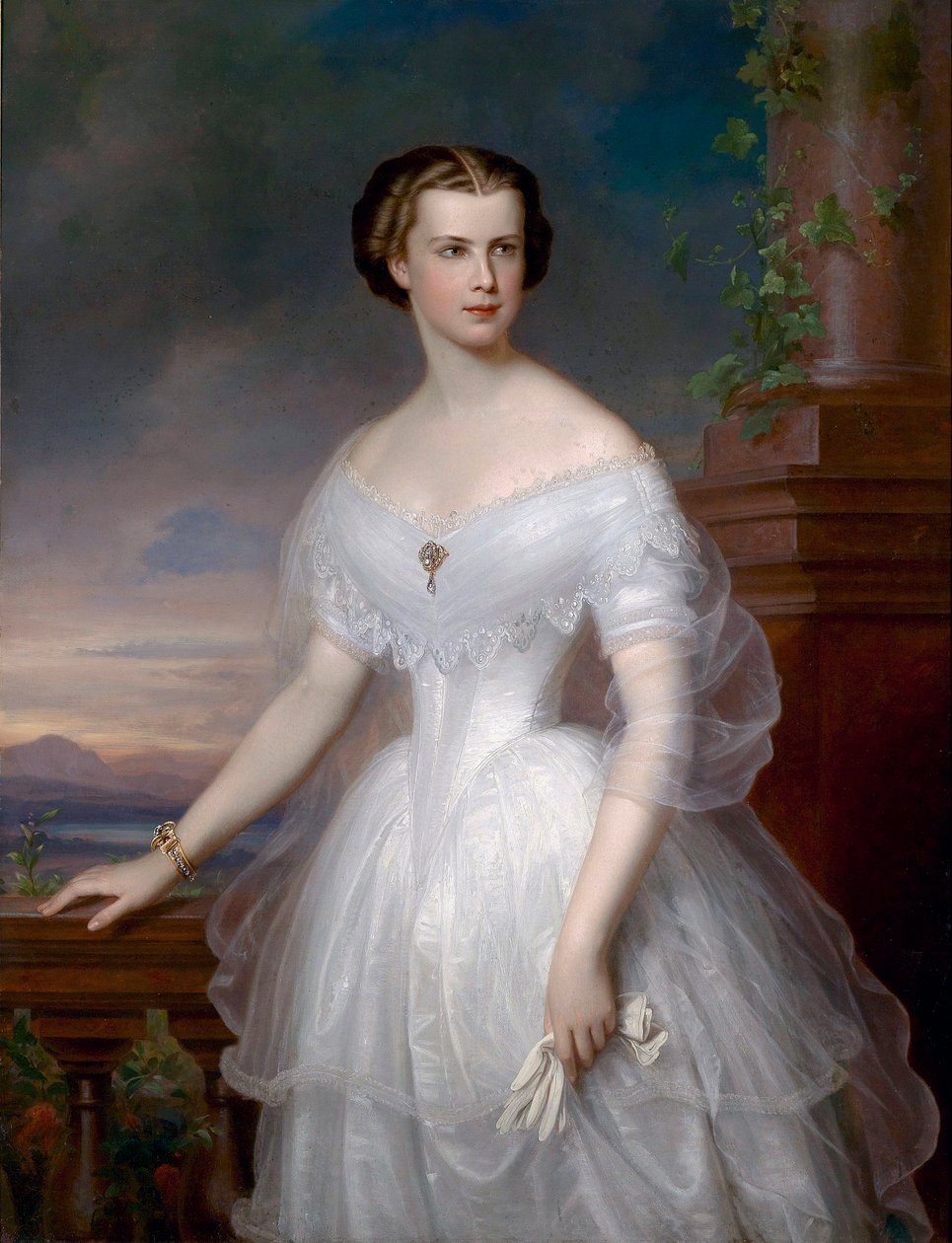 """"Wittelsbachi Erzsébet (1837-1898) (sissi vagy sisi), osztrák császárnő (1854-1898) és magyar királynő (1867-1898) portréja"" Franz Schrotzberg (1811-1889) festménye, kb. Magángyűjtemény alkotó: Franz Schrotzberg