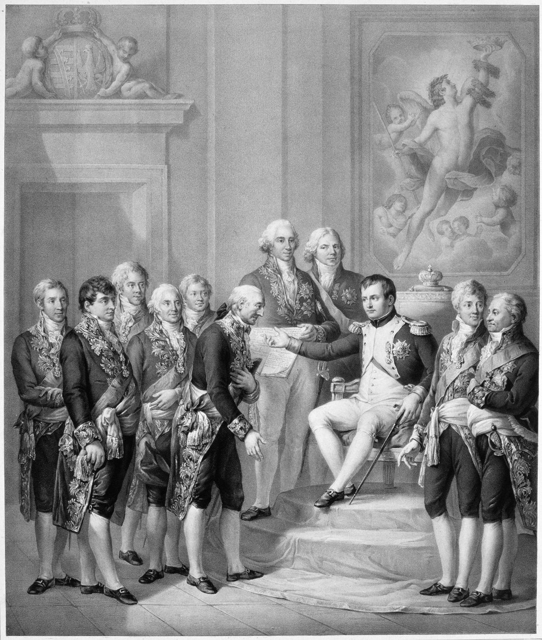 Napóleon (1769-1821) Az alkotmány megadása a Varsói Hercegségnek, 1843 alkotó: Franz Seraph Hanfstaengel