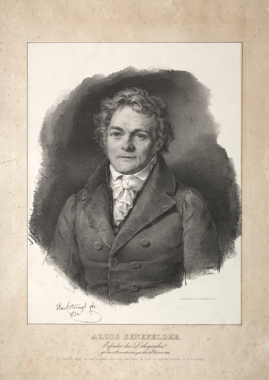 Aloys Senefelder. alkotó: Franz Seraph Hanfstaengl