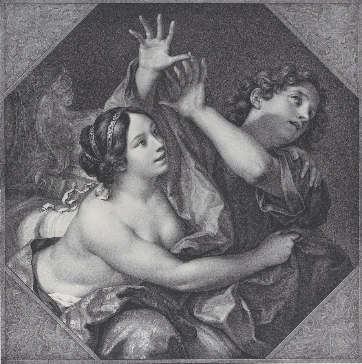 József és Potifár felesége, 1837. alkotó: Franz Seraph Hanfstaengl