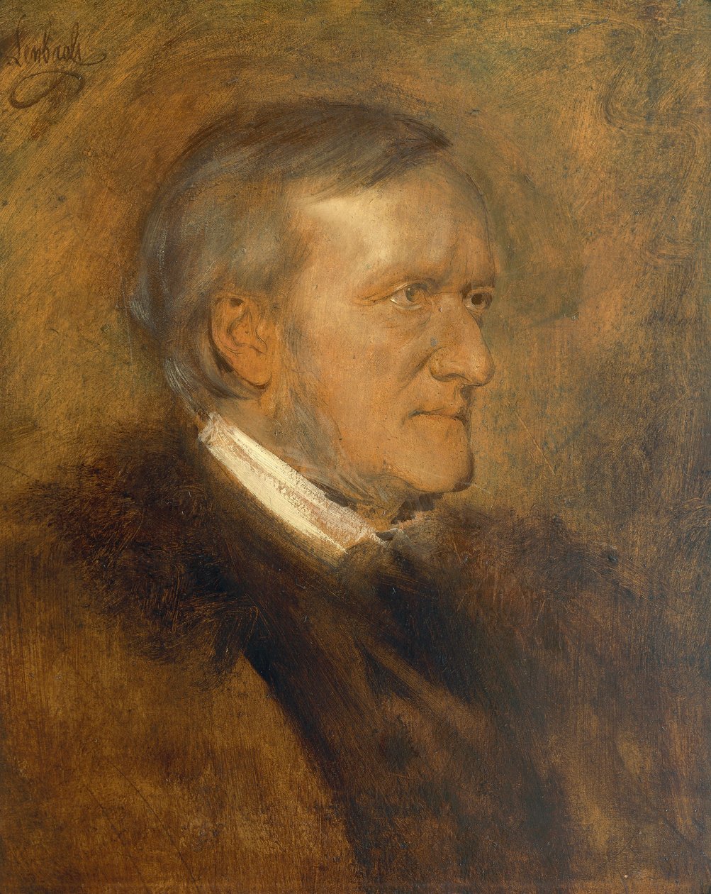 Németország, Wilhelm Richard Wagner (1813-1883) német zeneszerző, librettista, karmester és esszéíró portréja alkotó: Franz Seraph von Lenbach