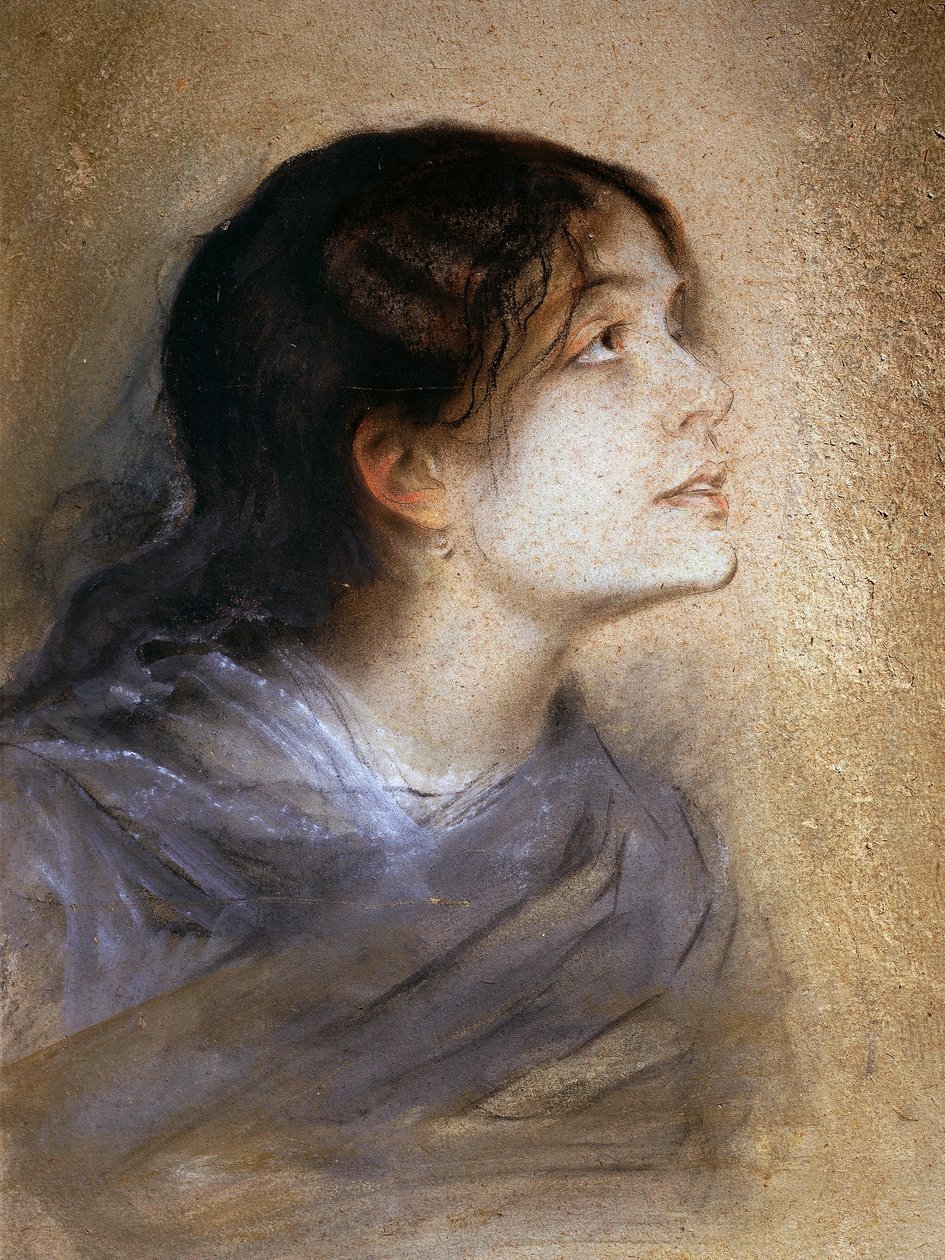 Eleonora Duse (Vigevano 1858 - Pittsburgh 1924) olasz színésznő portréja, Franz von Lembach (1836-1904) festménye, pasztell, karton, 68x47 cm alkotó: Franz Seraph von Lenbach