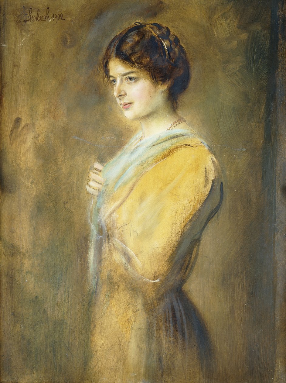 Grafin Ilse Seilern portréja, háromnegyedes, alkotó: Franz Seraph von Lenbach