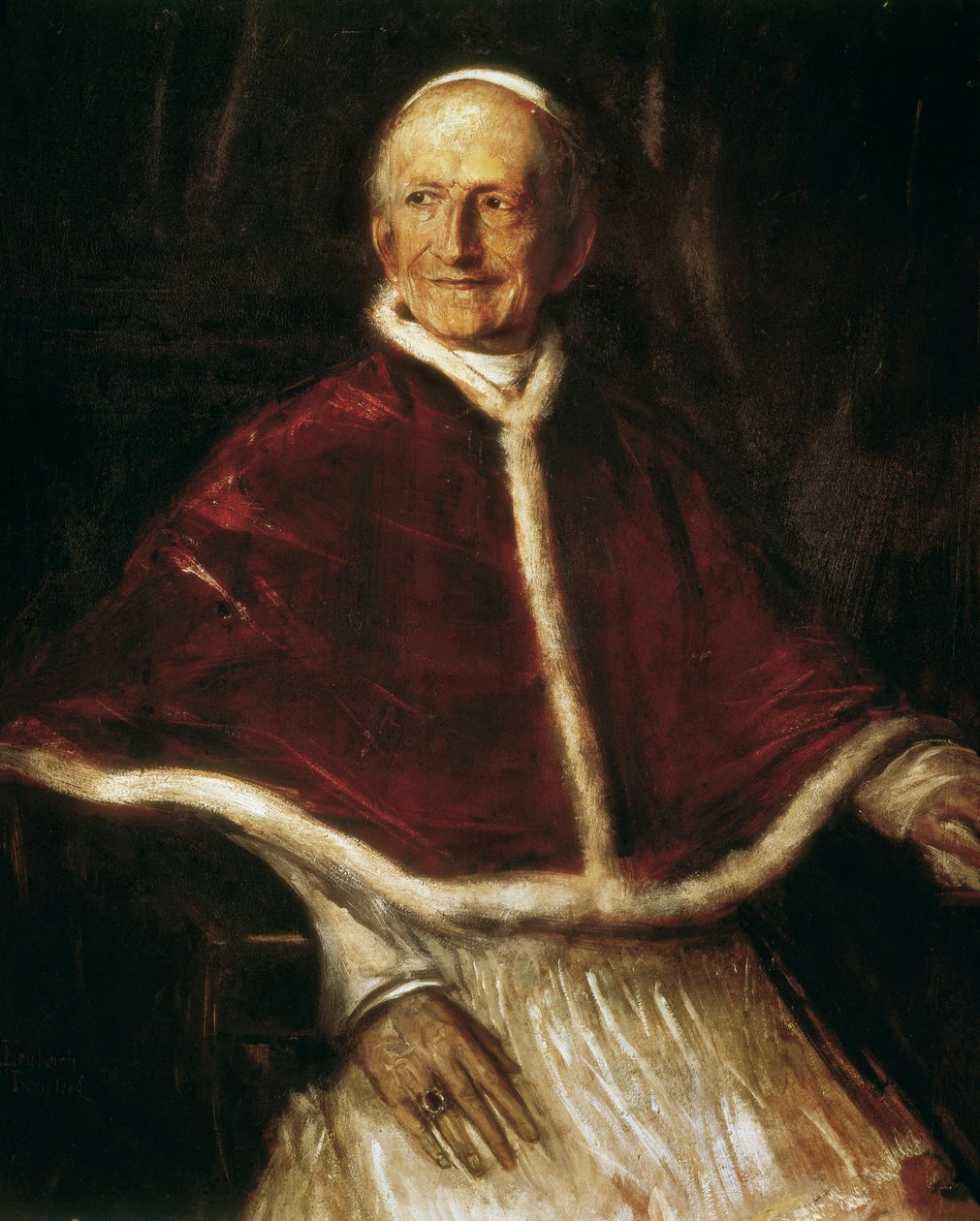 Leó pápa portréja XIII alkotó: Franz Seraph von Lenbach