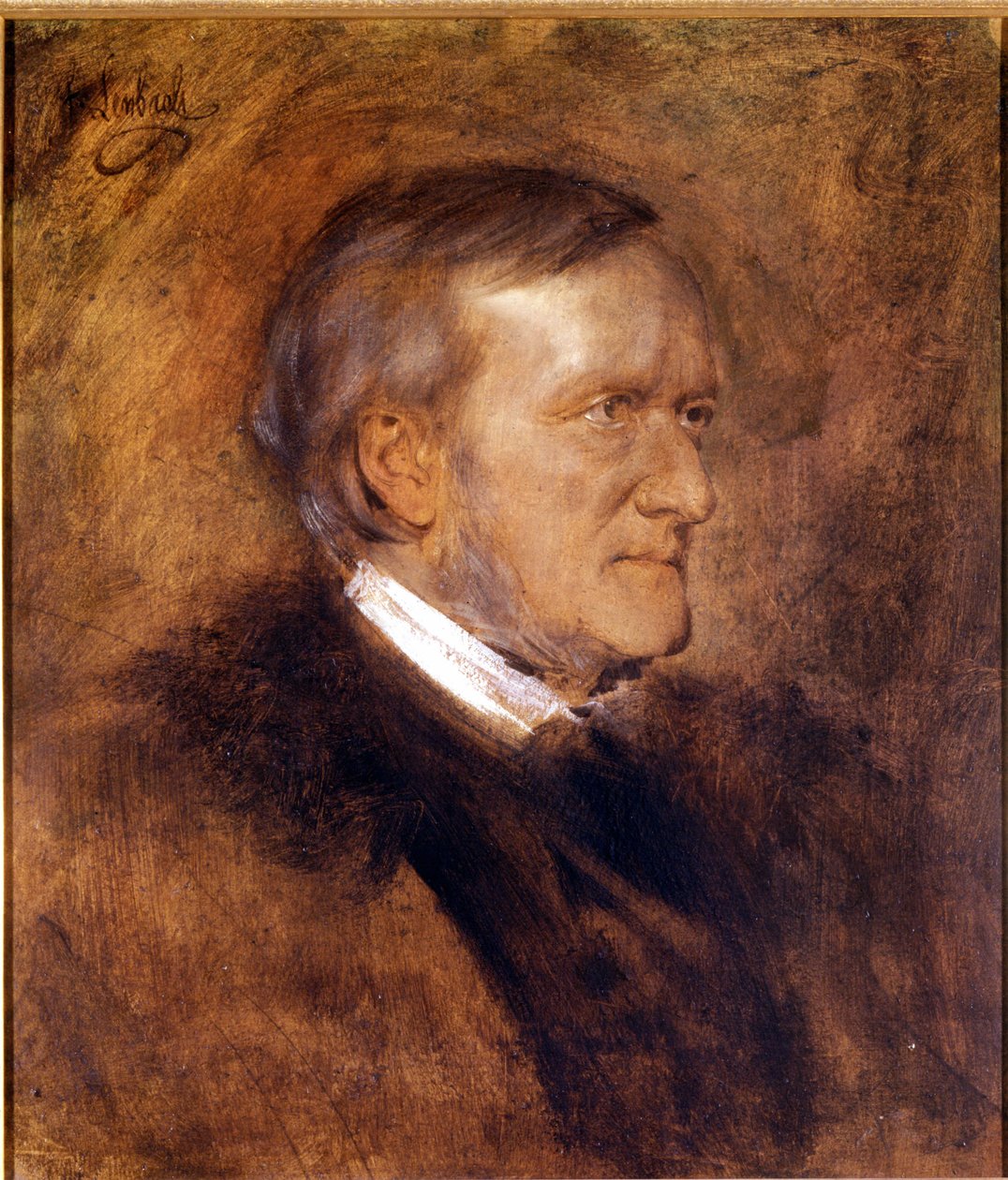 Richard Wagner (1813-1883) német zeneszerző portréja. Franz von Lenbach (1836-1904) festménye. Wagner Múzeum Bayreuthban. alkotó: Franz Seraph von Lenbach