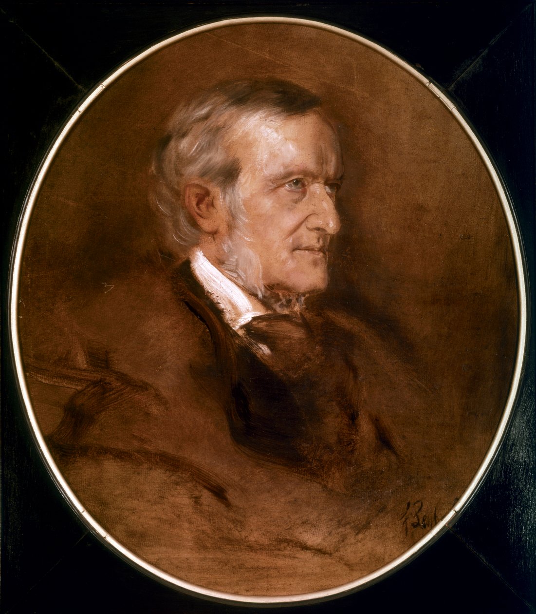 Wilhelm Richard Wagner portréja (olajfestmény) alkotó: Franz Seraph von Lenbach