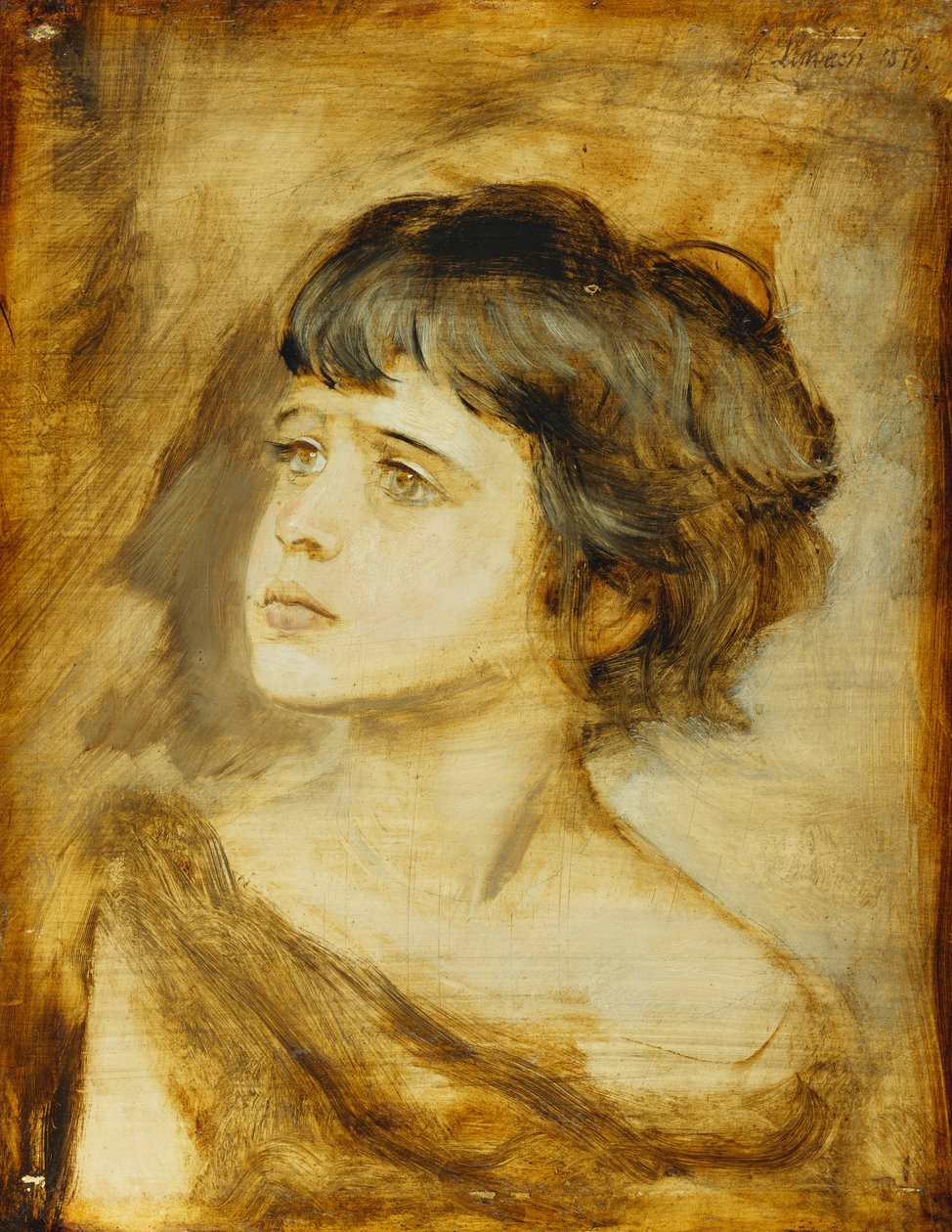 Egy lány feje, 1879 alkotó: Franz Seraph von Lenbach
