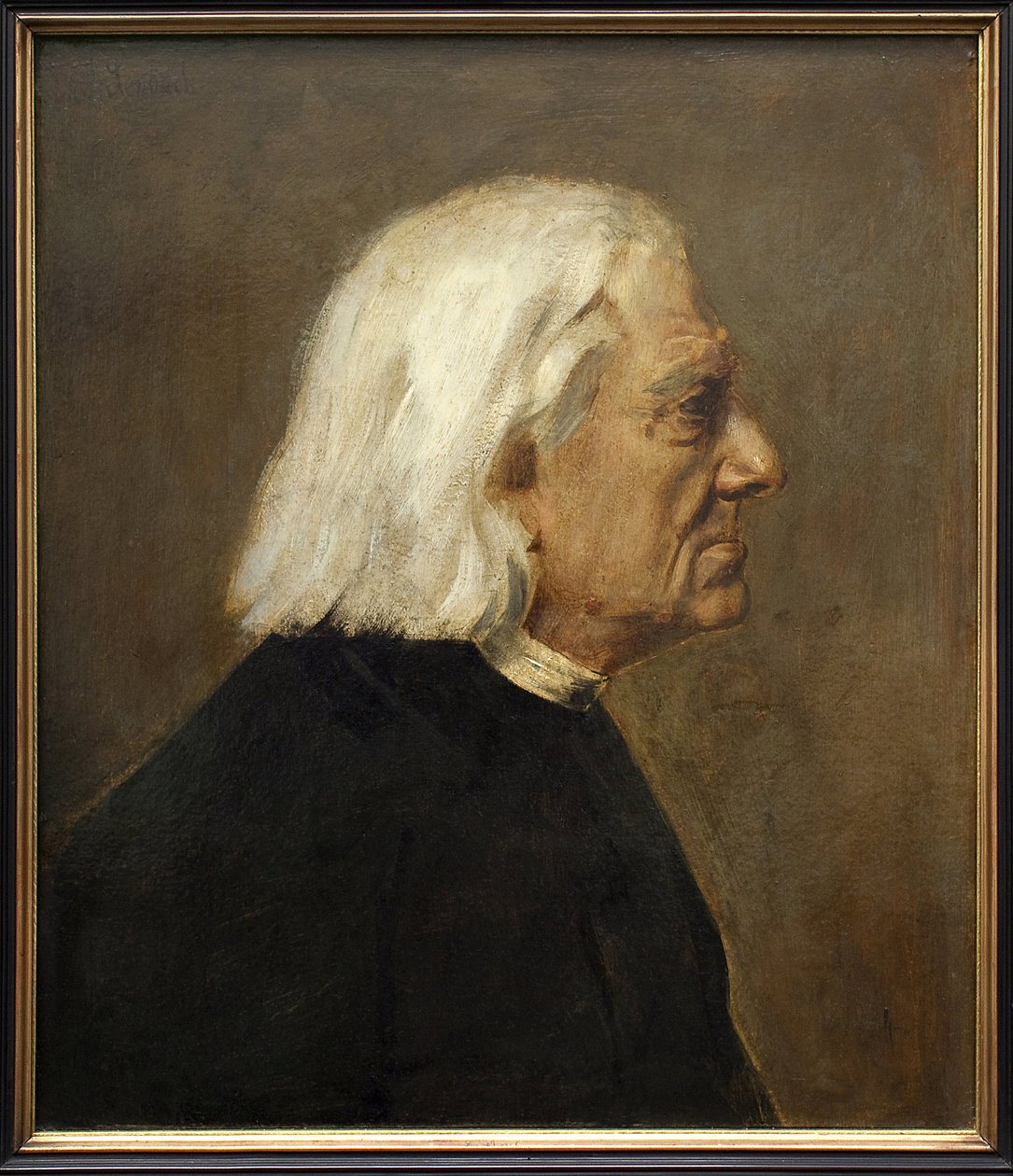 Liszt Ferenc (1811-1886) zeneszerző. Franz von Lenbach (1836-1904) festménye, olaj, vászon alkotó: Franz Seraph von Lenbach