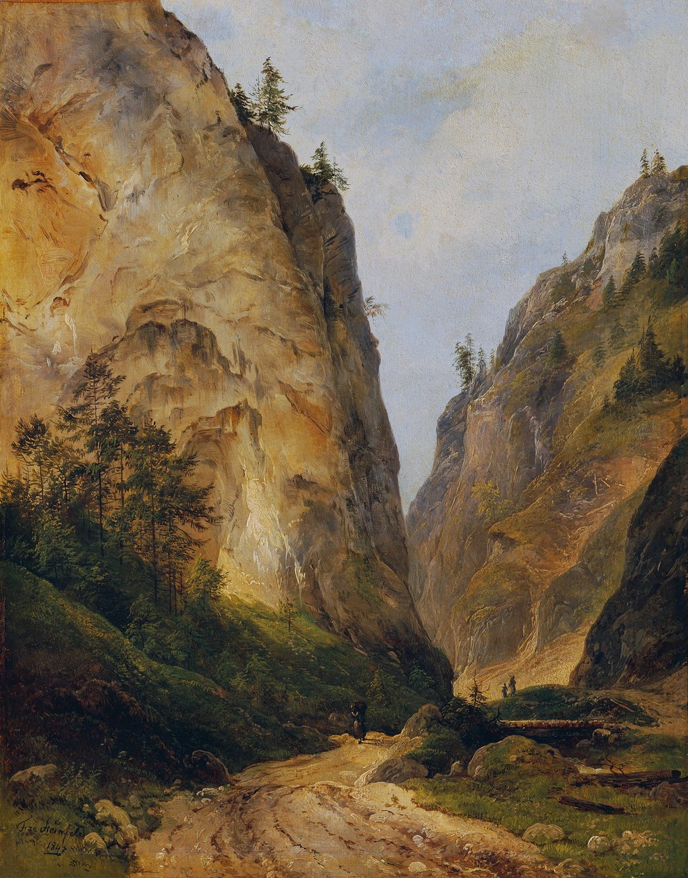Felsental (Höllentalban) alkotó: Franz Steinfeld