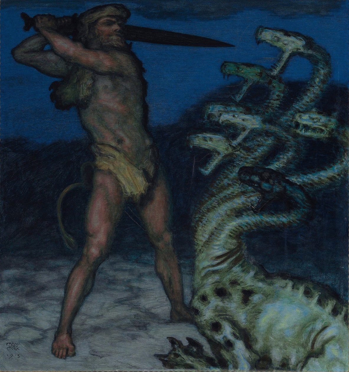 Herkules és Hidra alkotó: Franz Stuck Ritter von