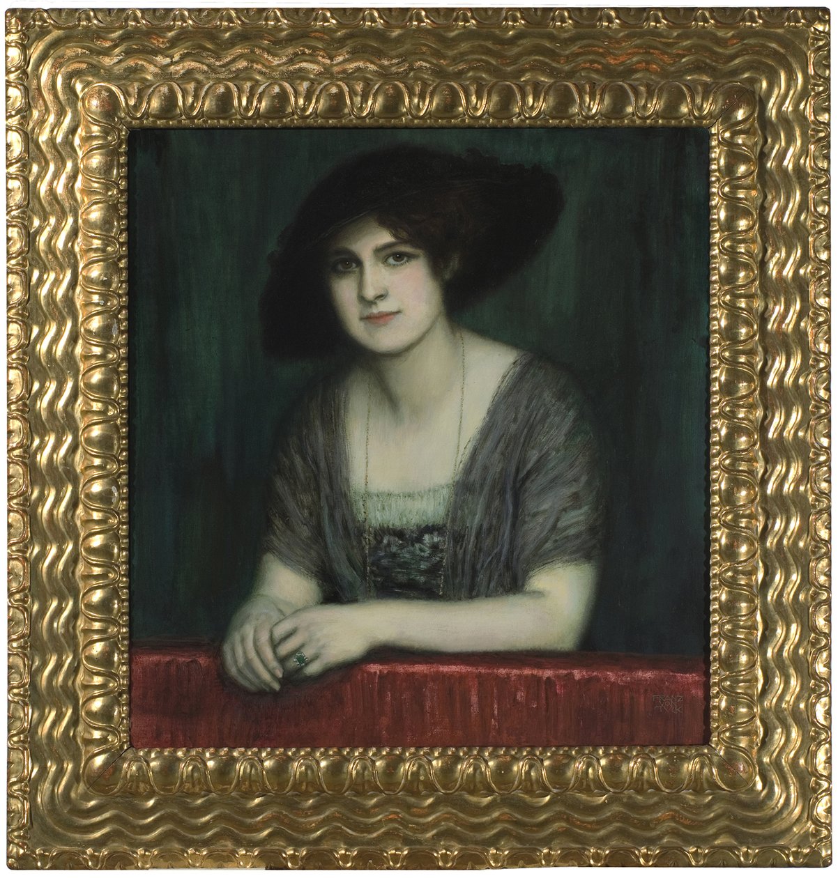 Mária sötét kalappal, c. 1916. alkotó: Franz Stuck Ritter von