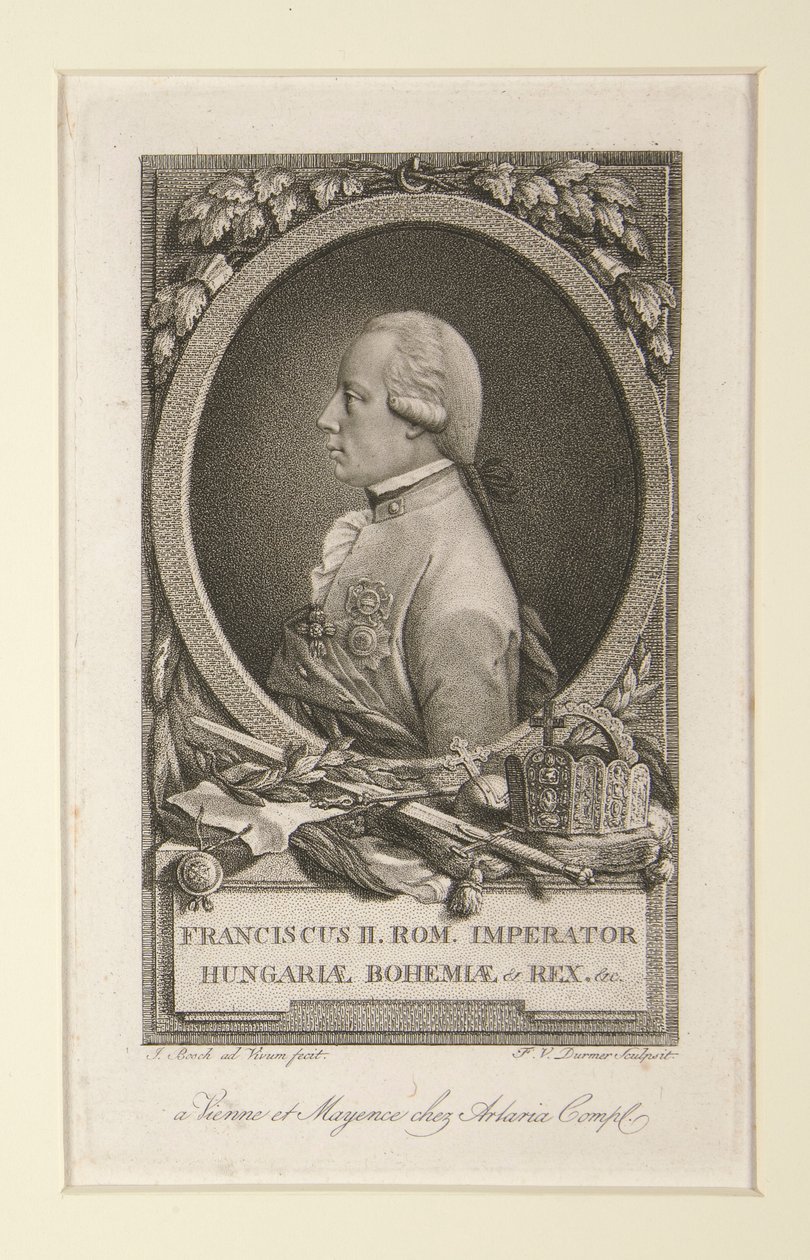 Ferenc II. Rom. Cseh császár és magyar király alkotó: Franz Valentin Durmer