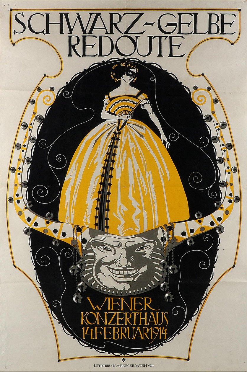 Black and Yellow Redoute Wiener Konzerthaus, 1914. alkotó: Franz Wacik