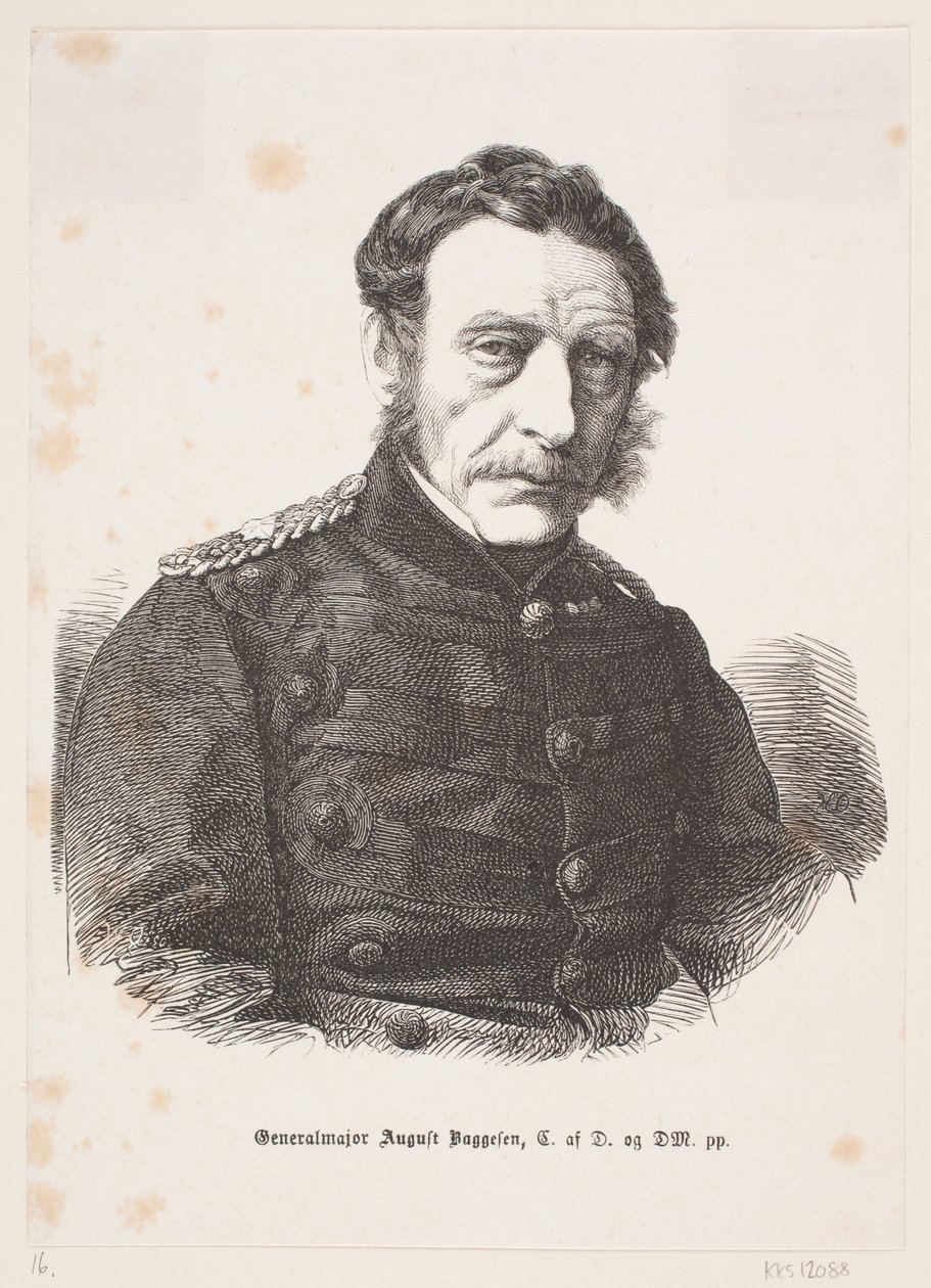 August Baggesen vezérőrnagy alkotó: Franz Wilhelm Obermann